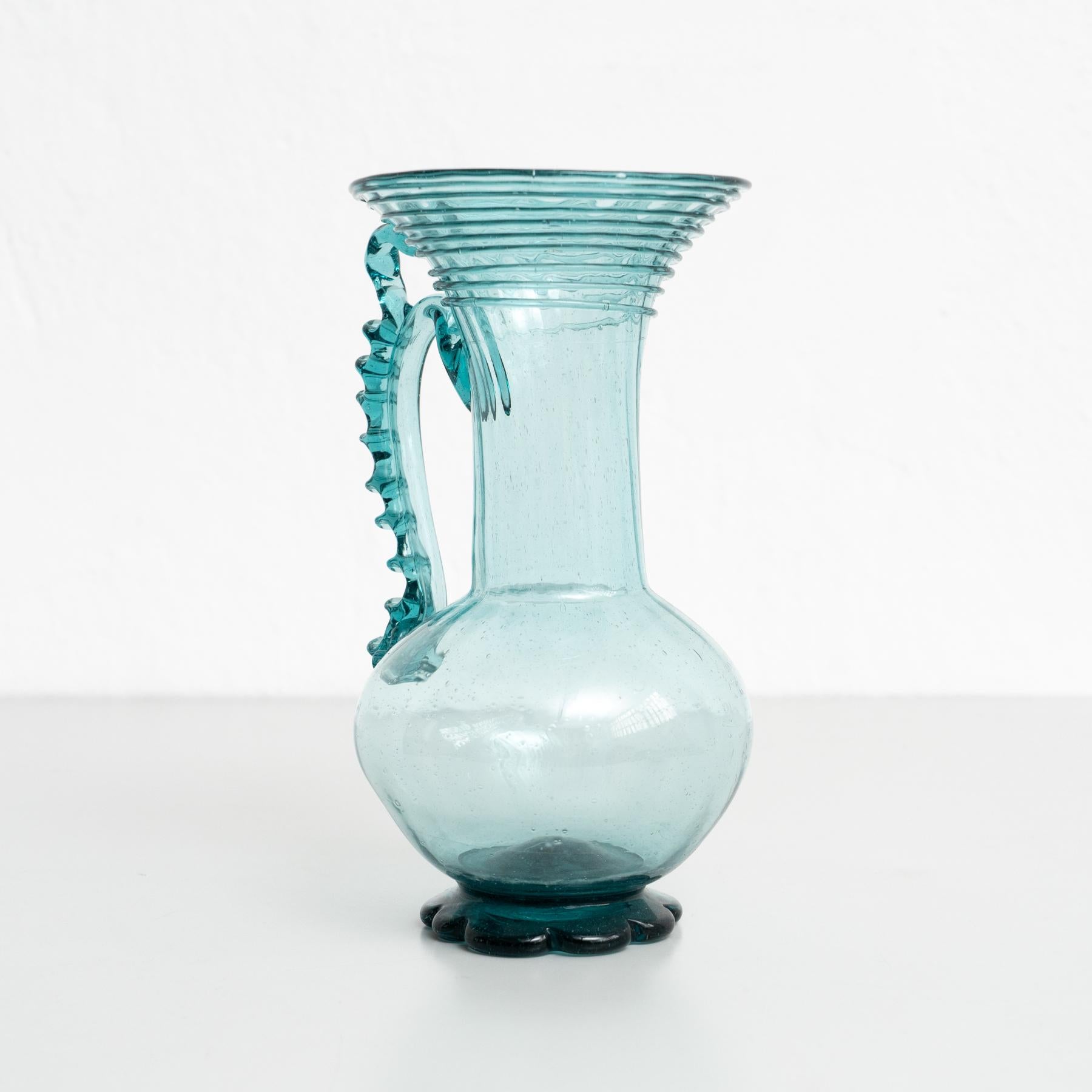 Außergewöhnliche Vase aus geblasenem Glas – frühes XX. Jahrhundert – spanische Handwerkskunst im Angebot 4