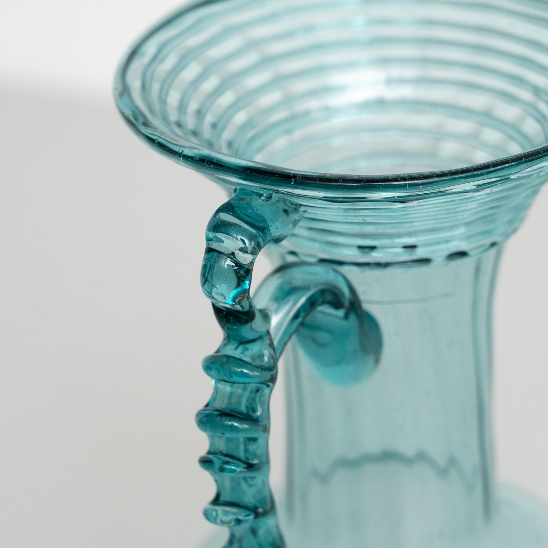 Eccezionale vaso di vetro soffiato - Inizio XX secolo - Artigianato spagnolo in vendita 6
