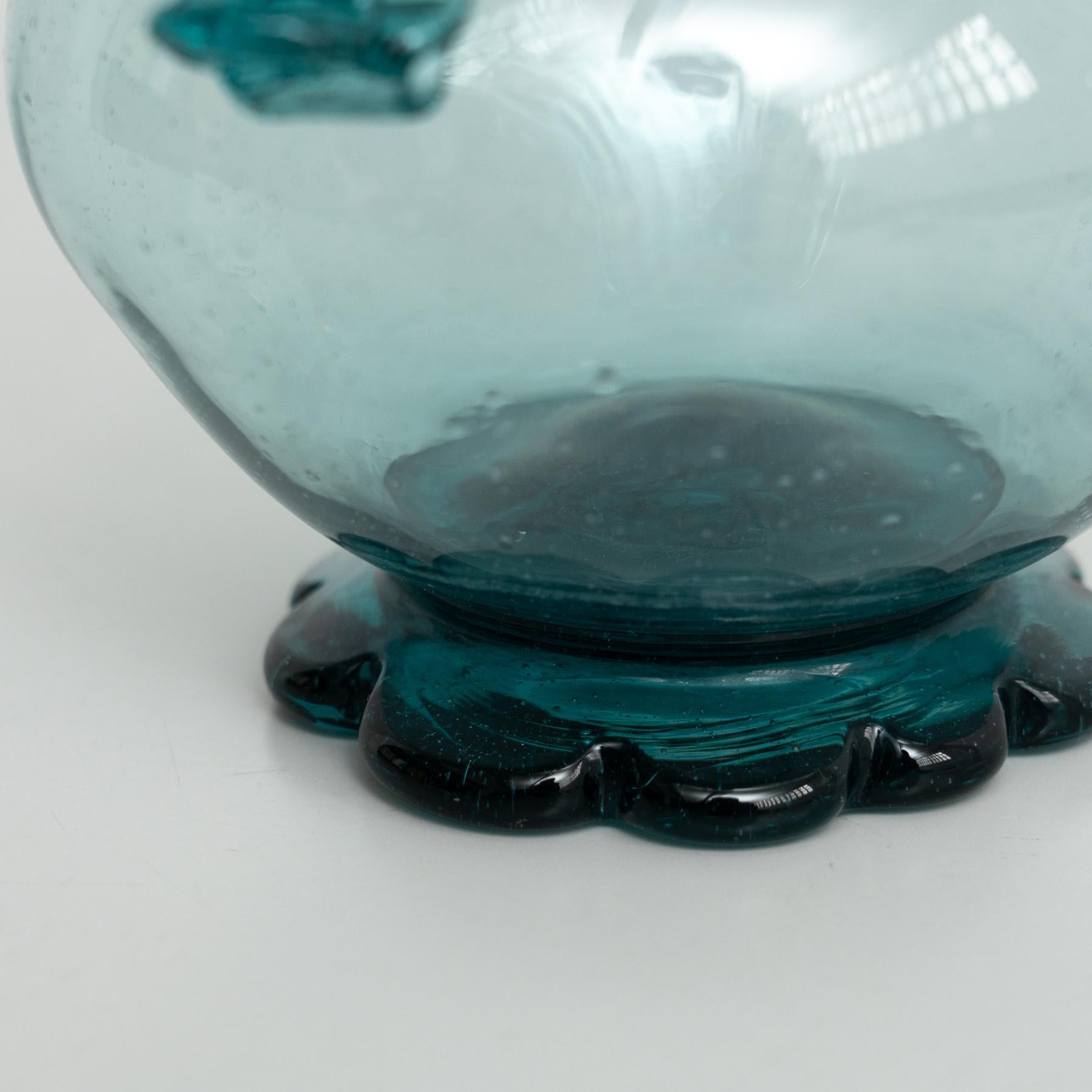 Eccezionale vaso di vetro soffiato - Inizio XX secolo - Artigianato spagnolo in vendita 7
