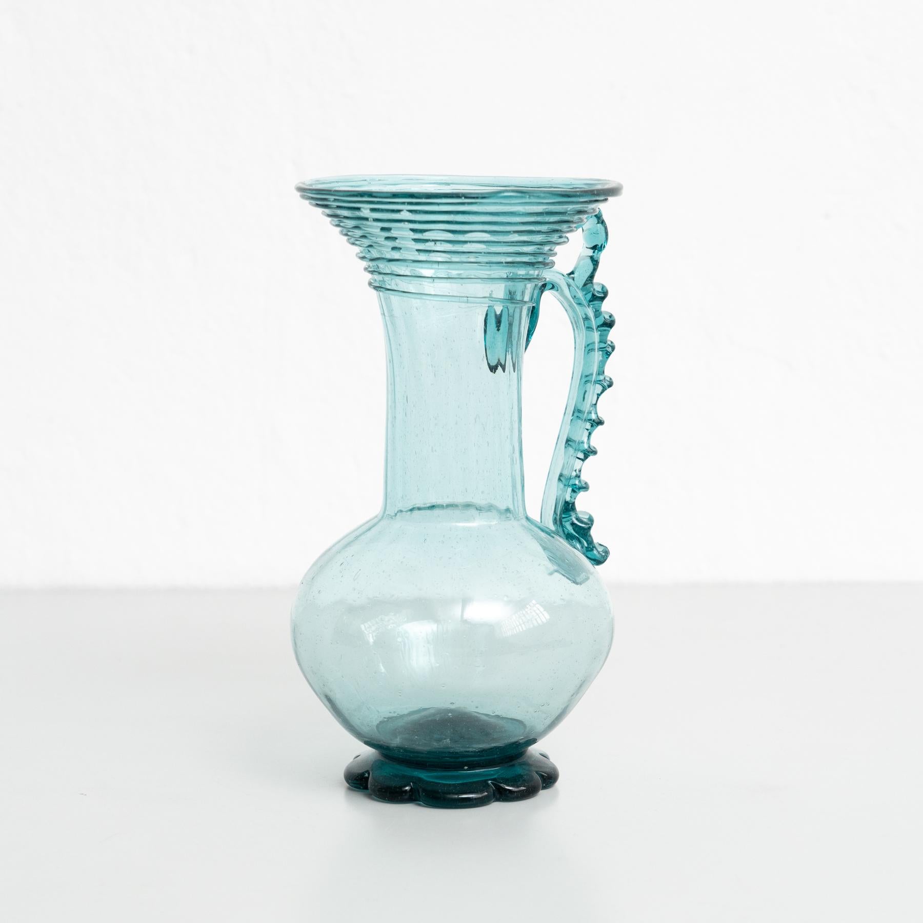 Außergewöhnliche Vase aus geblasenem Glas – frühes XX. Jahrhundert – spanische Handwerkskunst (Spanisch) im Angebot