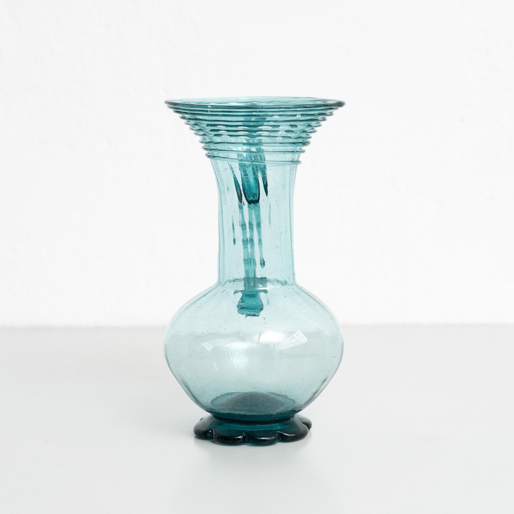 Außergewöhnliche Vase aus geblasenem Glas – frühes XX. Jahrhundert – spanische Handwerkskunst im Zustand „Gut“ im Angebot in Barcelona, ES