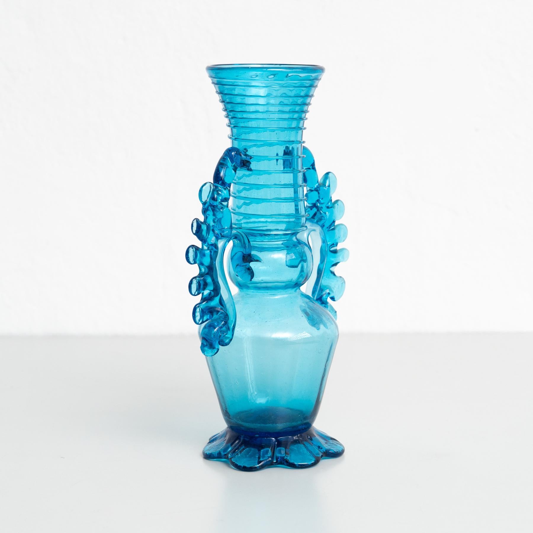 Exceptional Blown Glass Vase - Early XXth Century - Spanish Craftsmanship For Sale 1