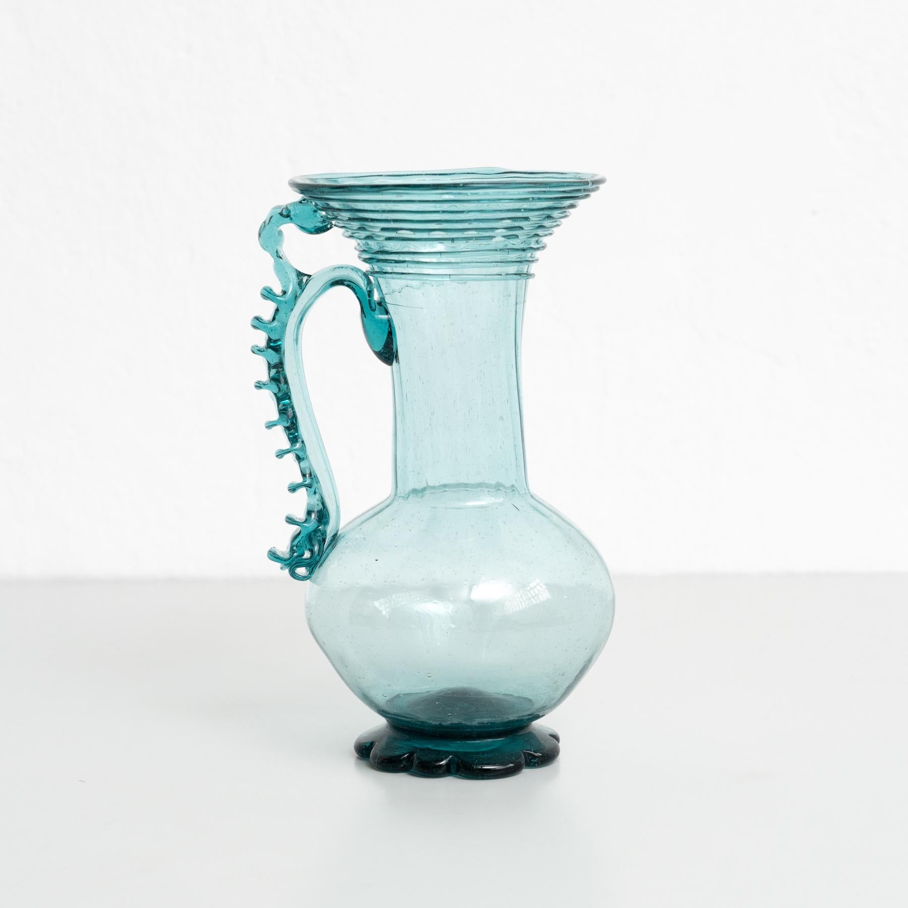 Außergewöhnliche Vase aus geblasenem Glas – frühes XX. Jahrhundert – spanische Handwerkskunst (Geblasenes Glas) im Angebot