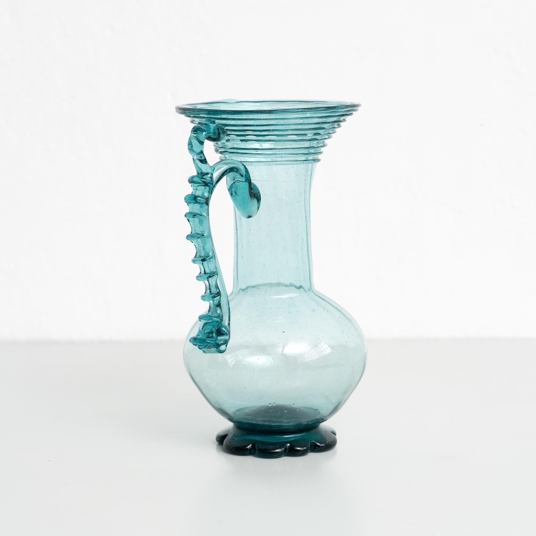 Außergewöhnliche Vase aus geblasenem Glas – frühes XX. Jahrhundert – spanische Handwerkskunst im Angebot 1