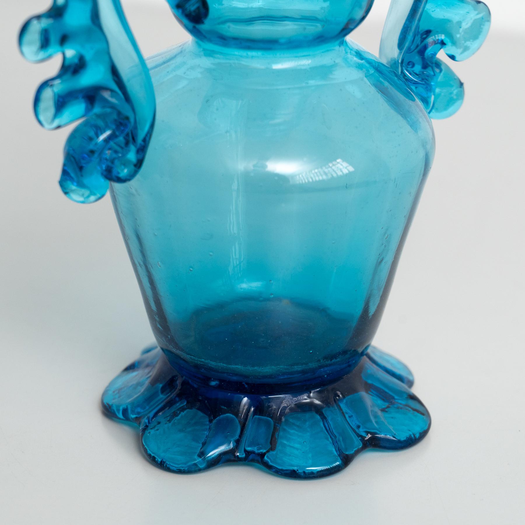 Exceptional Blown Glass Vase - Early XXth Century - Spanish Craftsmanship For Sale 3