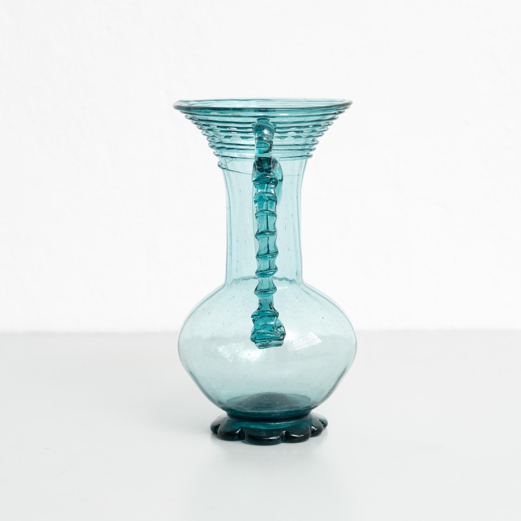 Außergewöhnliche Vase aus geblasenem Glas – frühes XX. Jahrhundert – spanische Handwerkskunst im Angebot 2