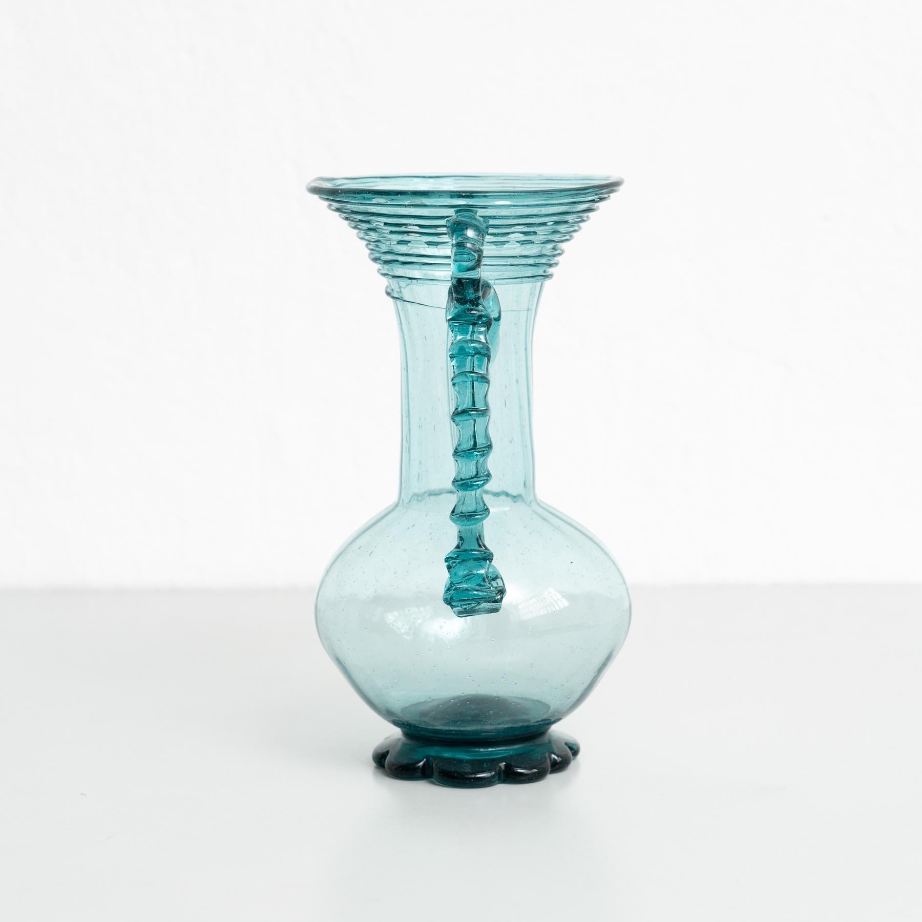 Eccezionale vaso di vetro soffiato - Inizio XX secolo - Artigianato spagnolo in vendita 2