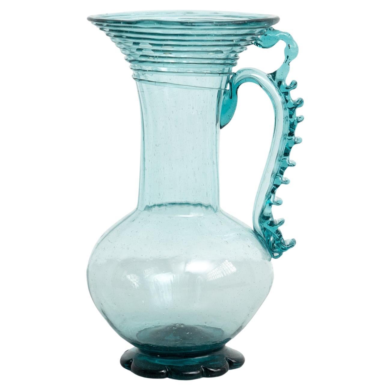 Exceptional Blown Glass Vase - Early XXth Century - Spanish Craftsmanship For Sale