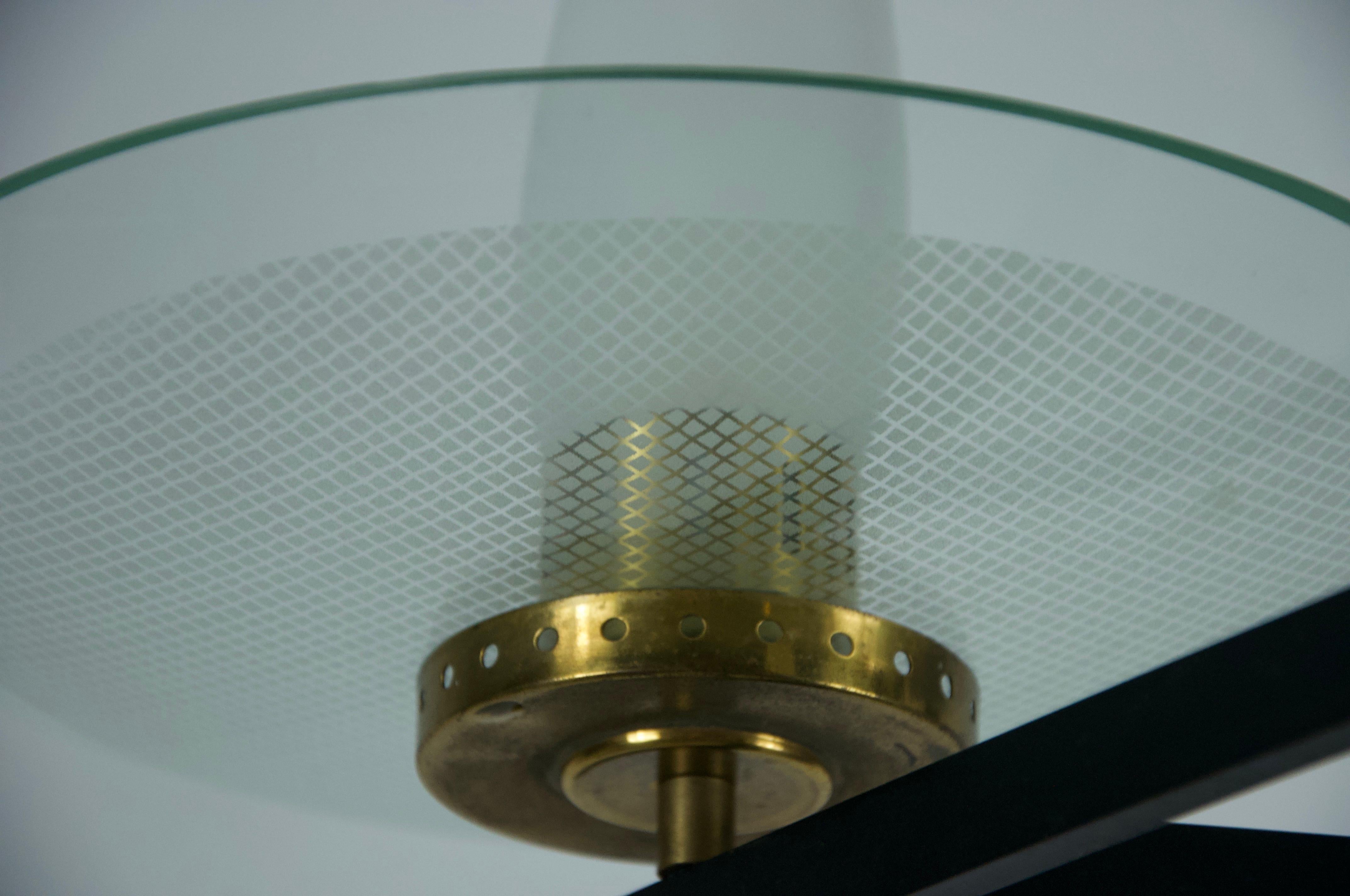 Exceptionnel lustre en laiton et verre de Stilnovo, années 1960, Italie en vente 11