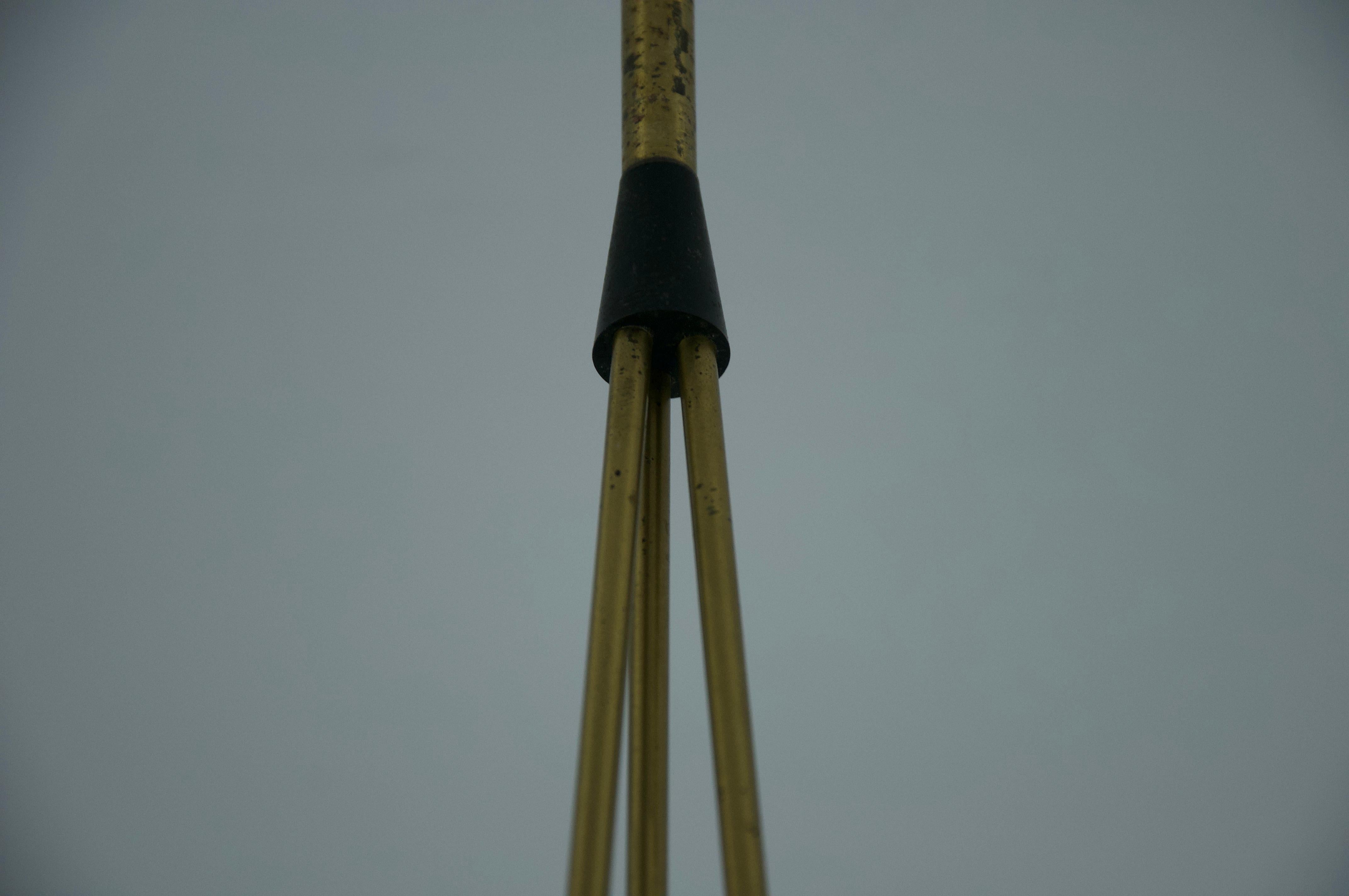 Exceptionnel lustre en laiton et verre de Stilnovo, années 1960, Italie en vente 12