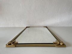 Exceptional Brass Frame Mid-century Wall Mirror, 1960s, Germany