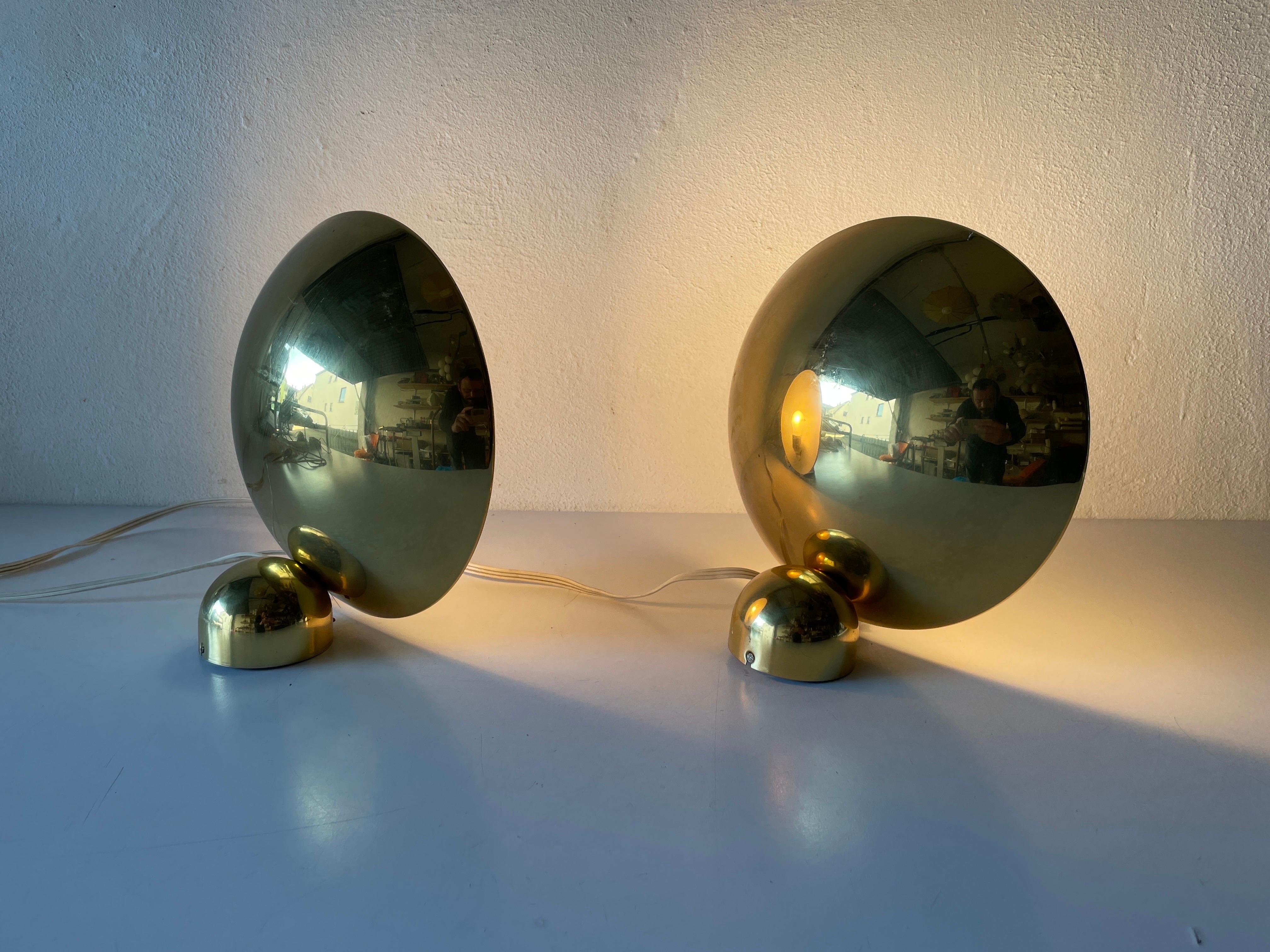 Exceptional Brass Pair of Sconces by Hustadt Leuchten, 1960s, Germany 4