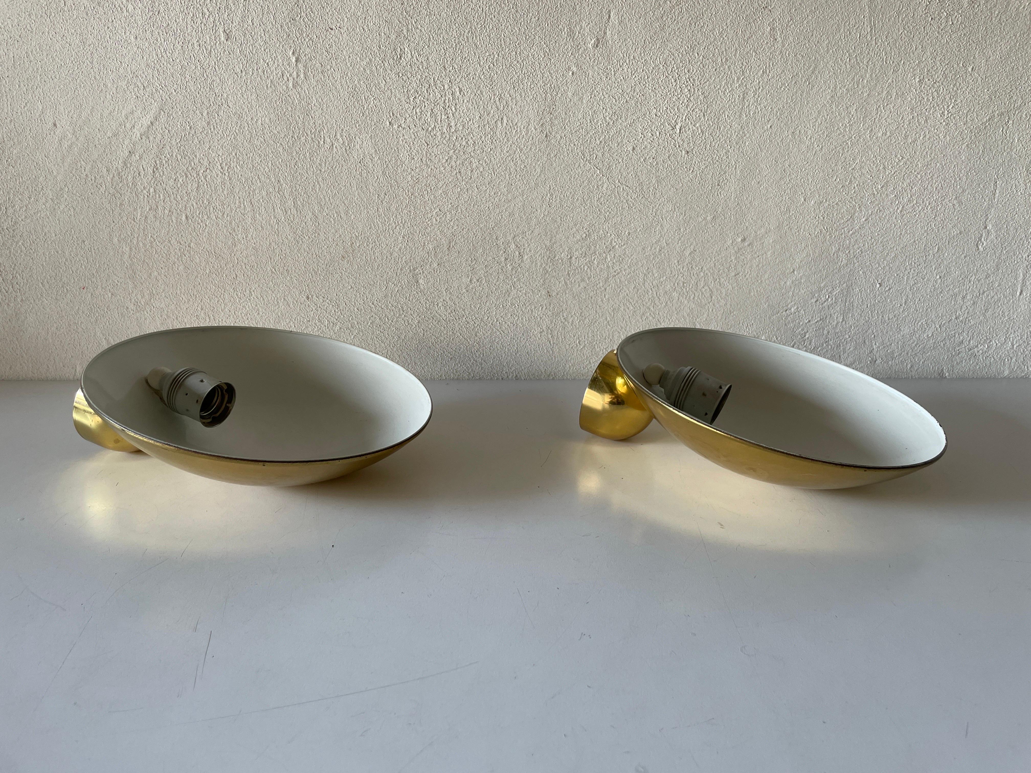 Exceptional Brass Pair of Sconces by Hustadt Leuchten, 1960s, Germany In Good Condition In Hagenbach, DE