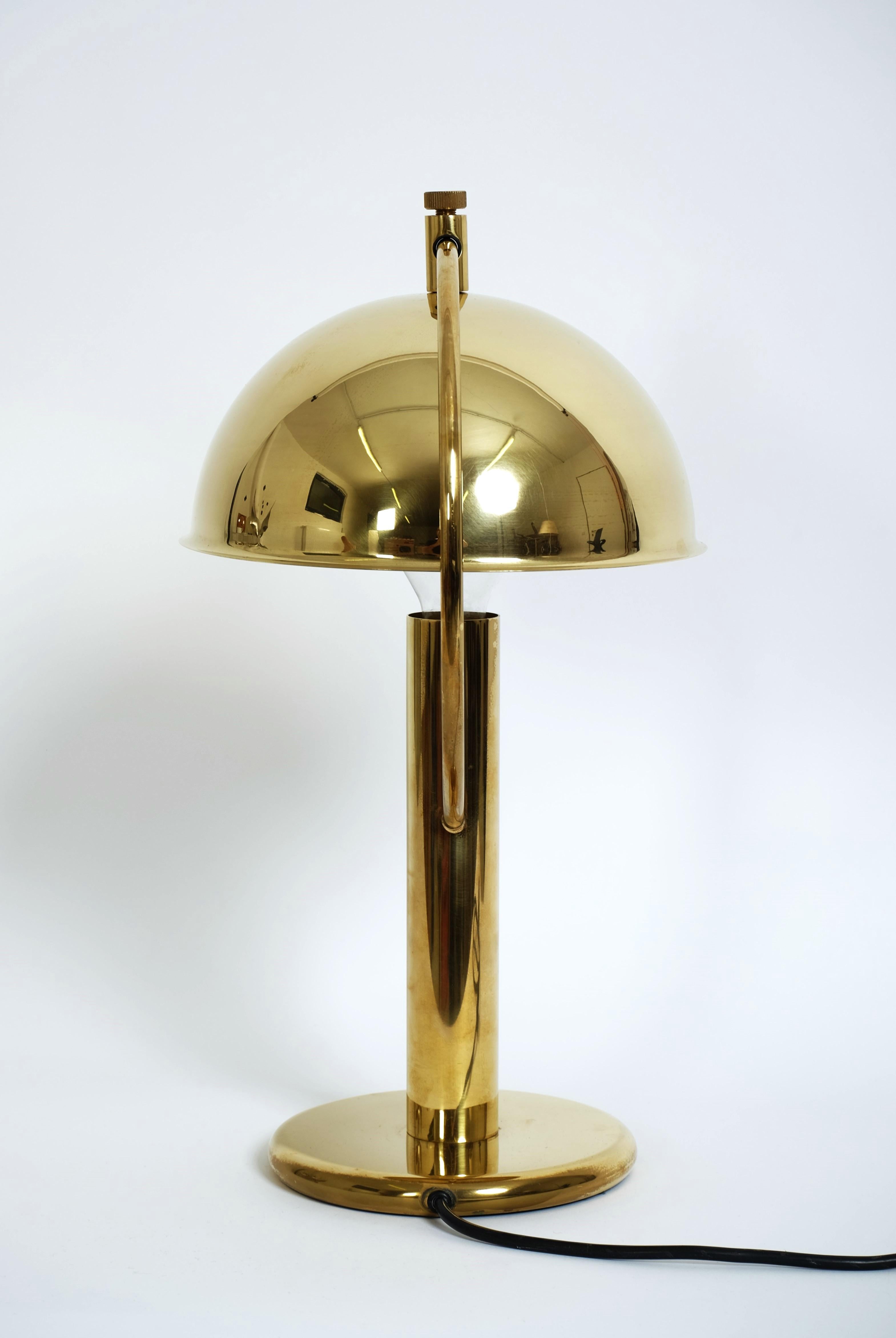 Exceptional Brass Table Lamp with Adjustable Lampshade by Cosack, Germany 1970s For Sale 6