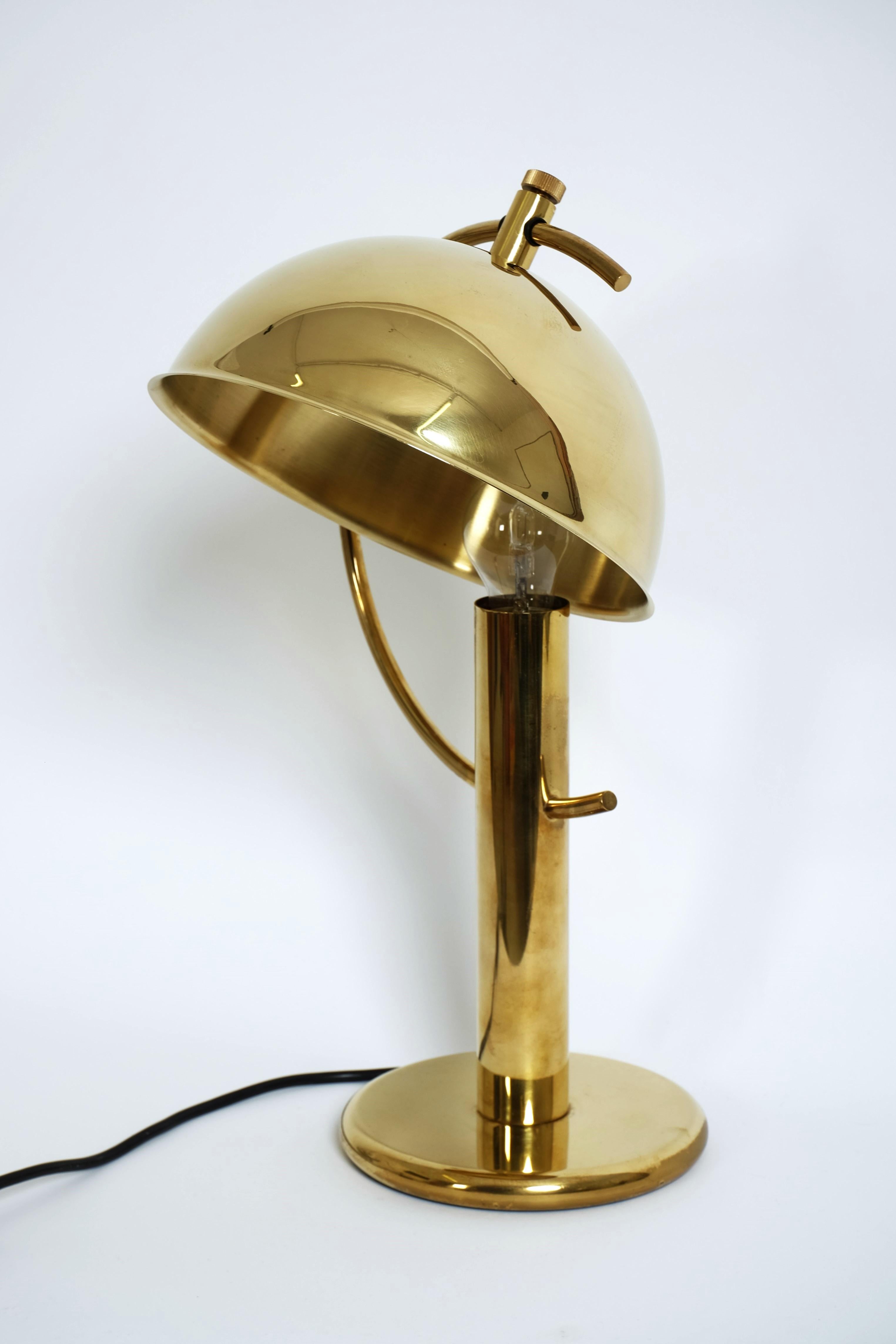 Exceptional Brass Table Lamp with Adjustable Lampshade by Cosack, Germany 1970s For Sale 7