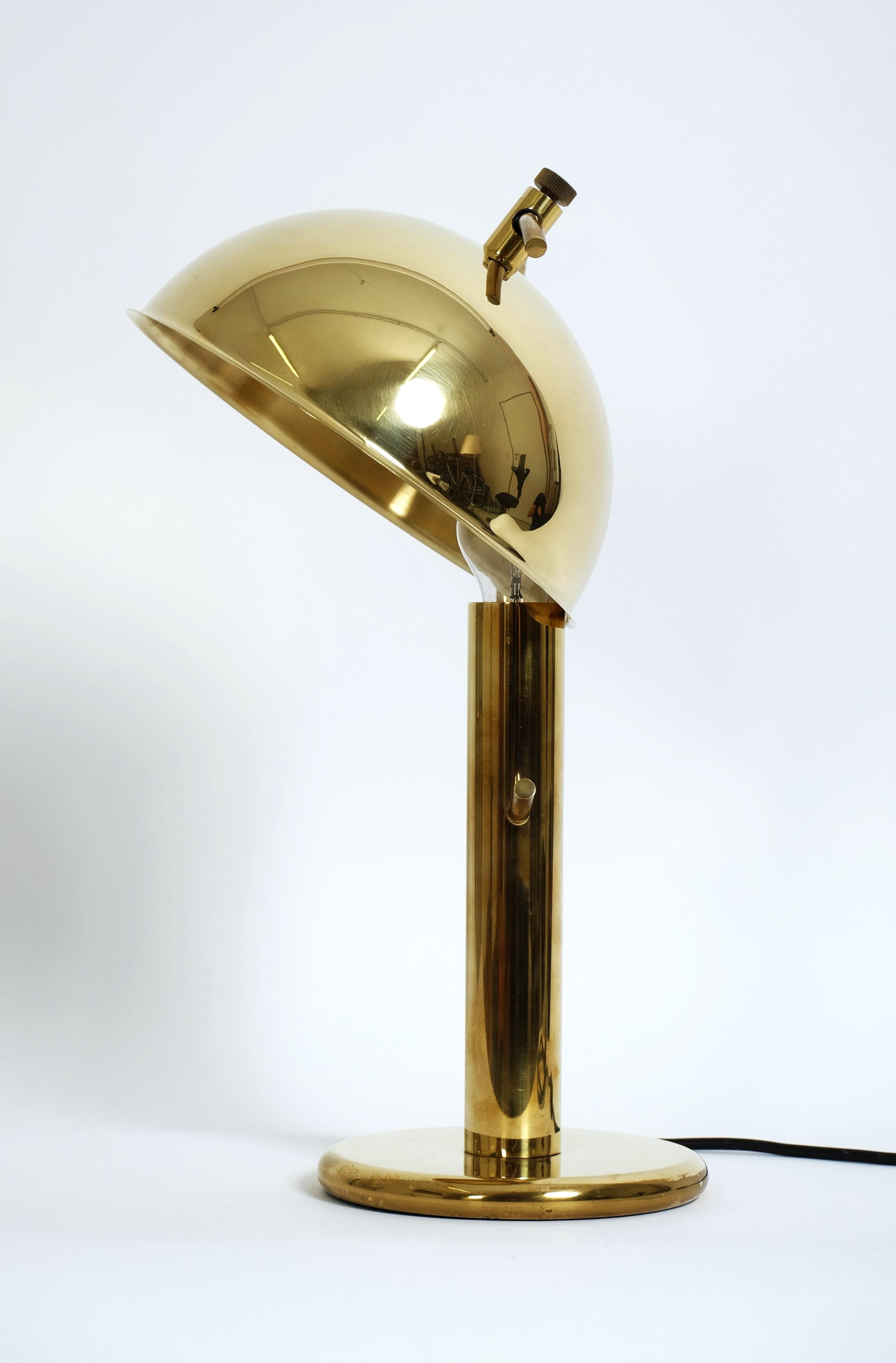 Exceptional Brass Table Lamp with Adjustable Lampshade by Cosack, Germany 1970s For Sale 8