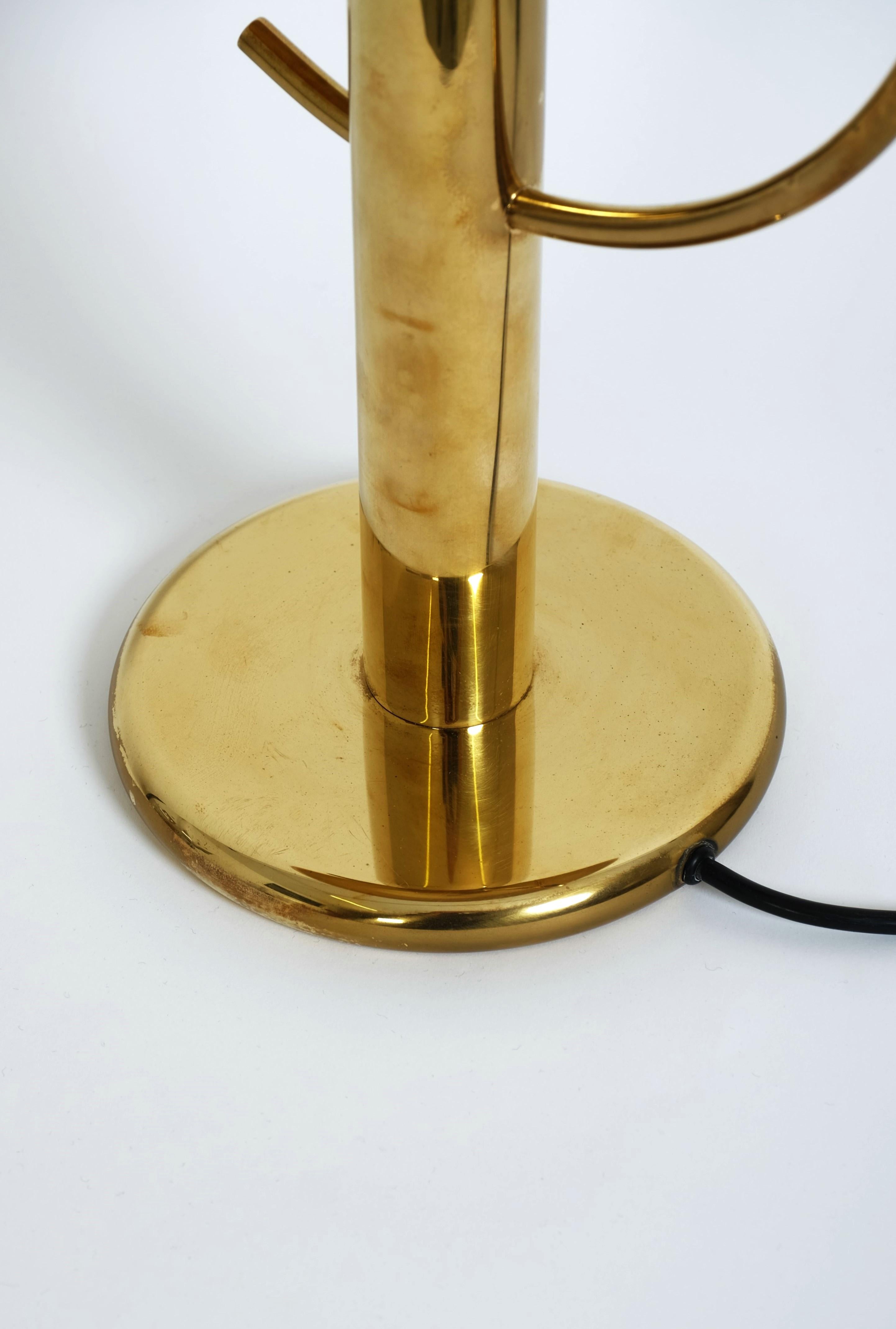 Exceptional Brass Table Lamp with Adjustable Lampshade by Cosack, Germany 1970s For Sale 11