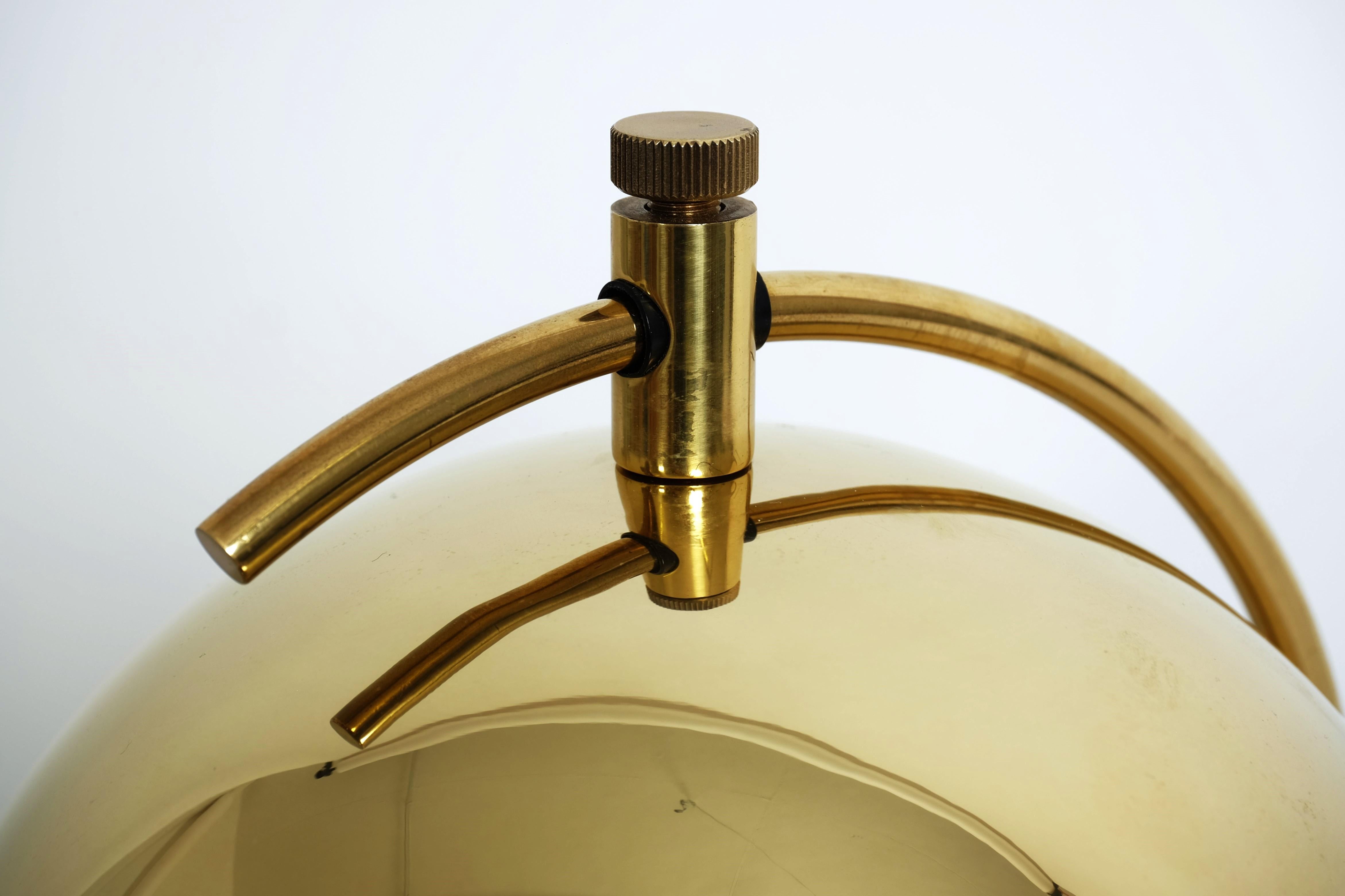 Exceptional Brass Table Lamp with Adjustable Lampshade by Cosack, Germany 1970s In Good Condition For Sale In München, BY