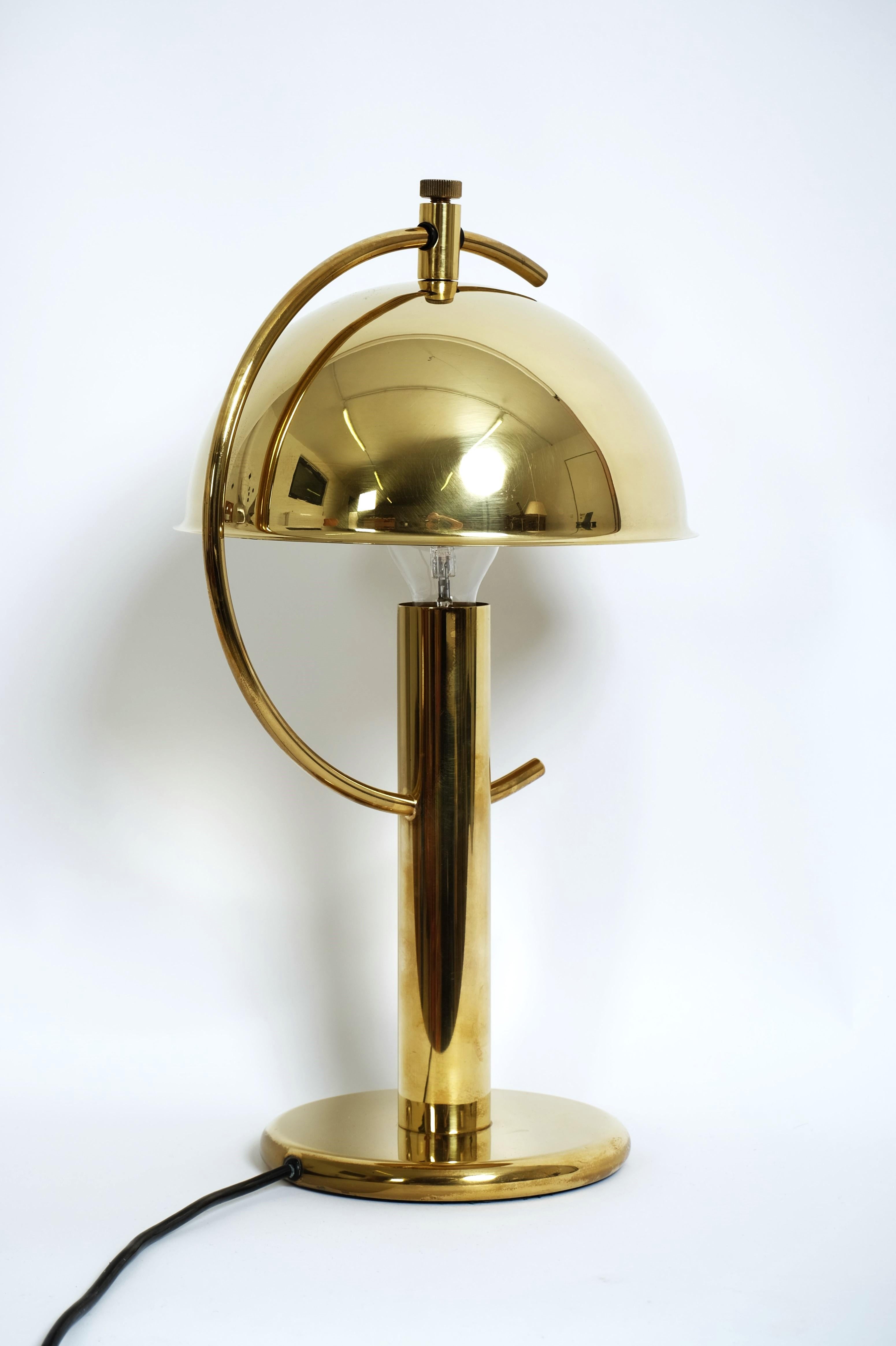 Exceptional Brass Table Lamp with Adjustable Lampshade by Cosack, Germany 1970s For Sale 3