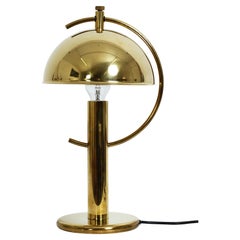 Eccezionale lampada da tavolo in ottone con paralume regolabile di Cosack, Germania anni '70