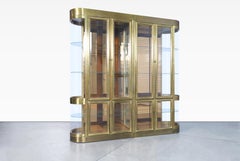 Exceptional Brass Vitrines Cabinets by Mastercraft