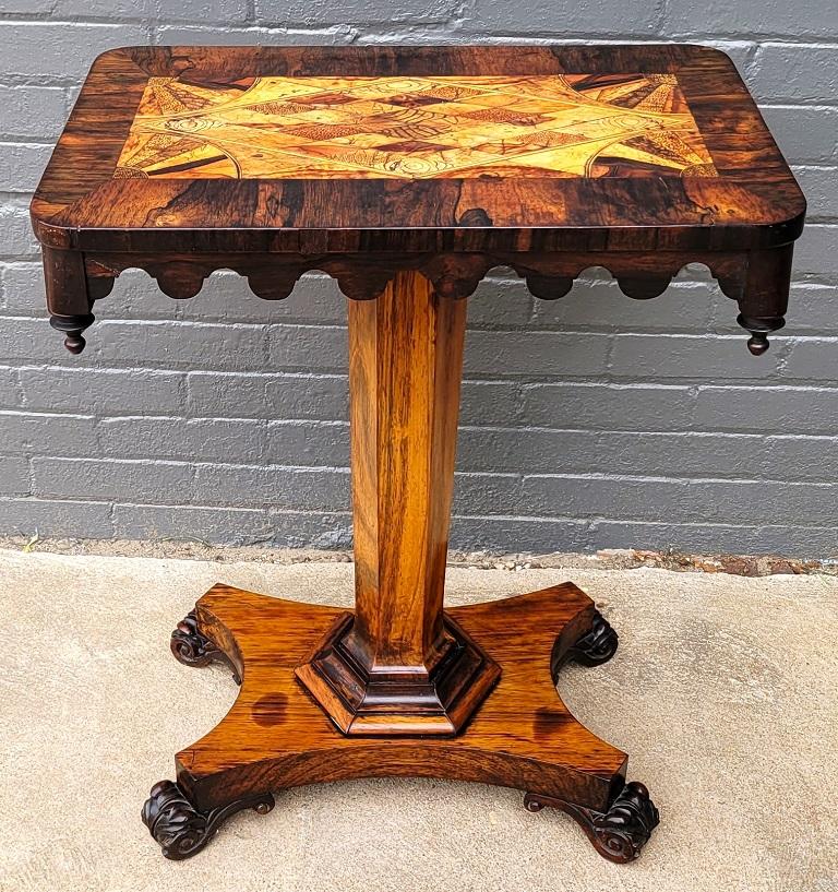 Early 19C British Colonial Specimen Wood Side Table For Sale 1