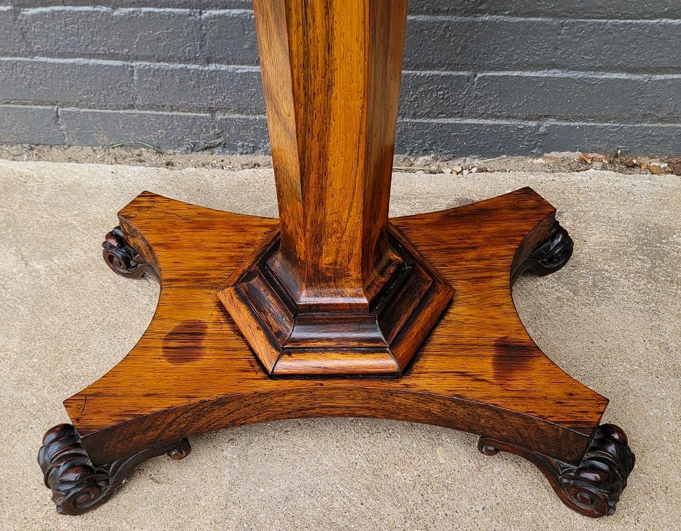 Early 19C British Colonial Specimen Wood Side Table For Sale 2