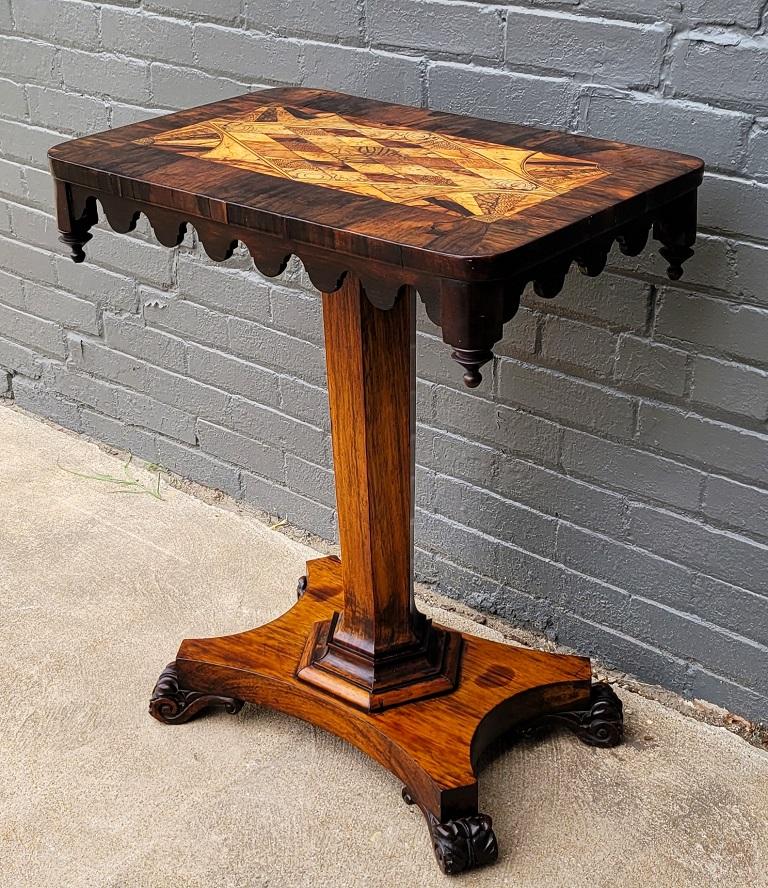 Hand-Crafted Early 19C British Colonial Specimen Wood Side Table For Sale