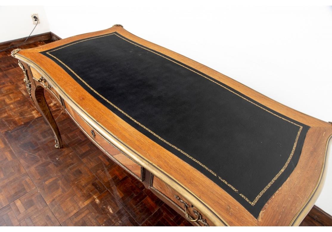 Exceptional Bronze Mounted French Writing Table For Sale 2