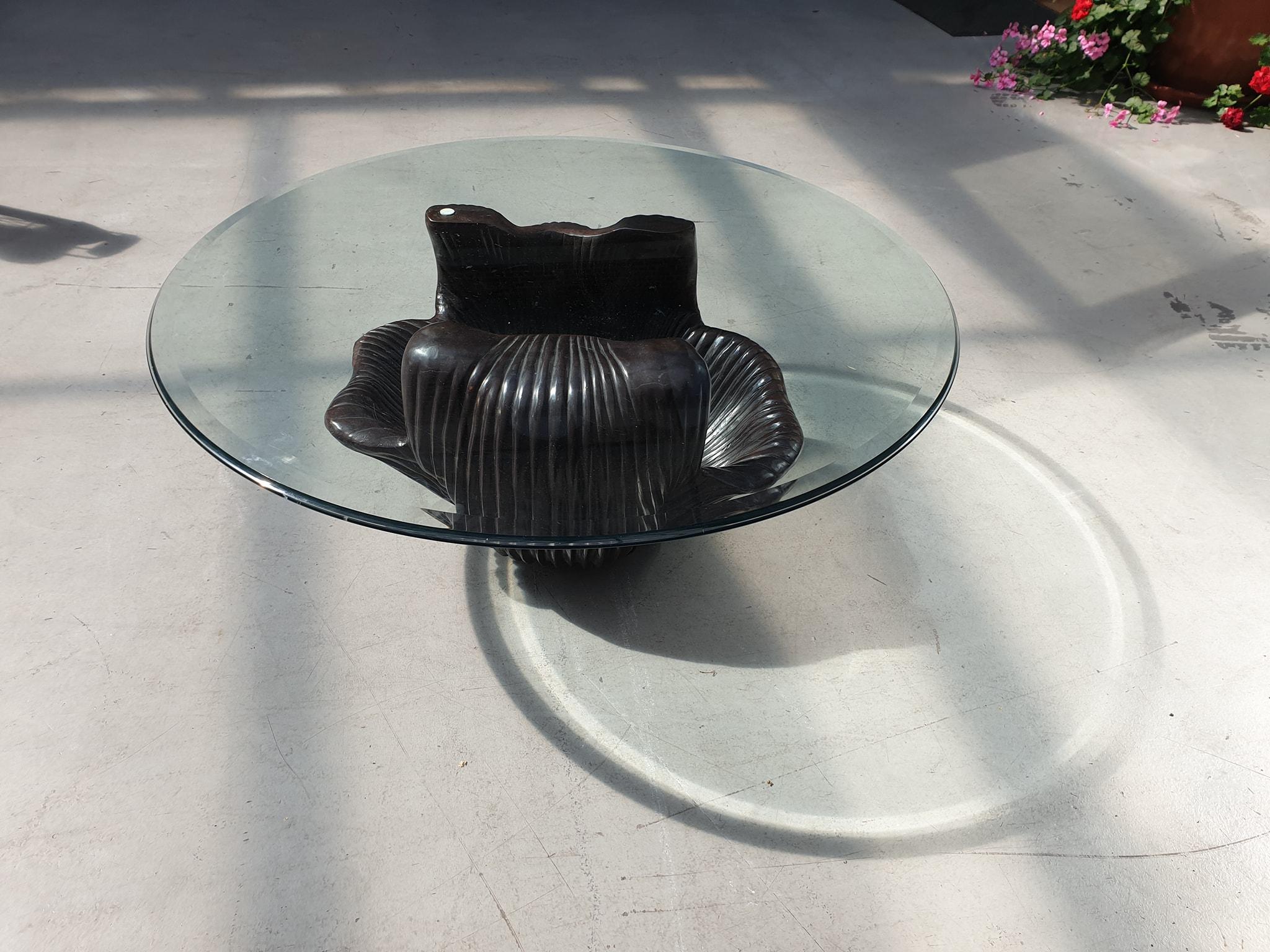 Mid-Century Modern Exceptional Bronze Oyster Coffee Table