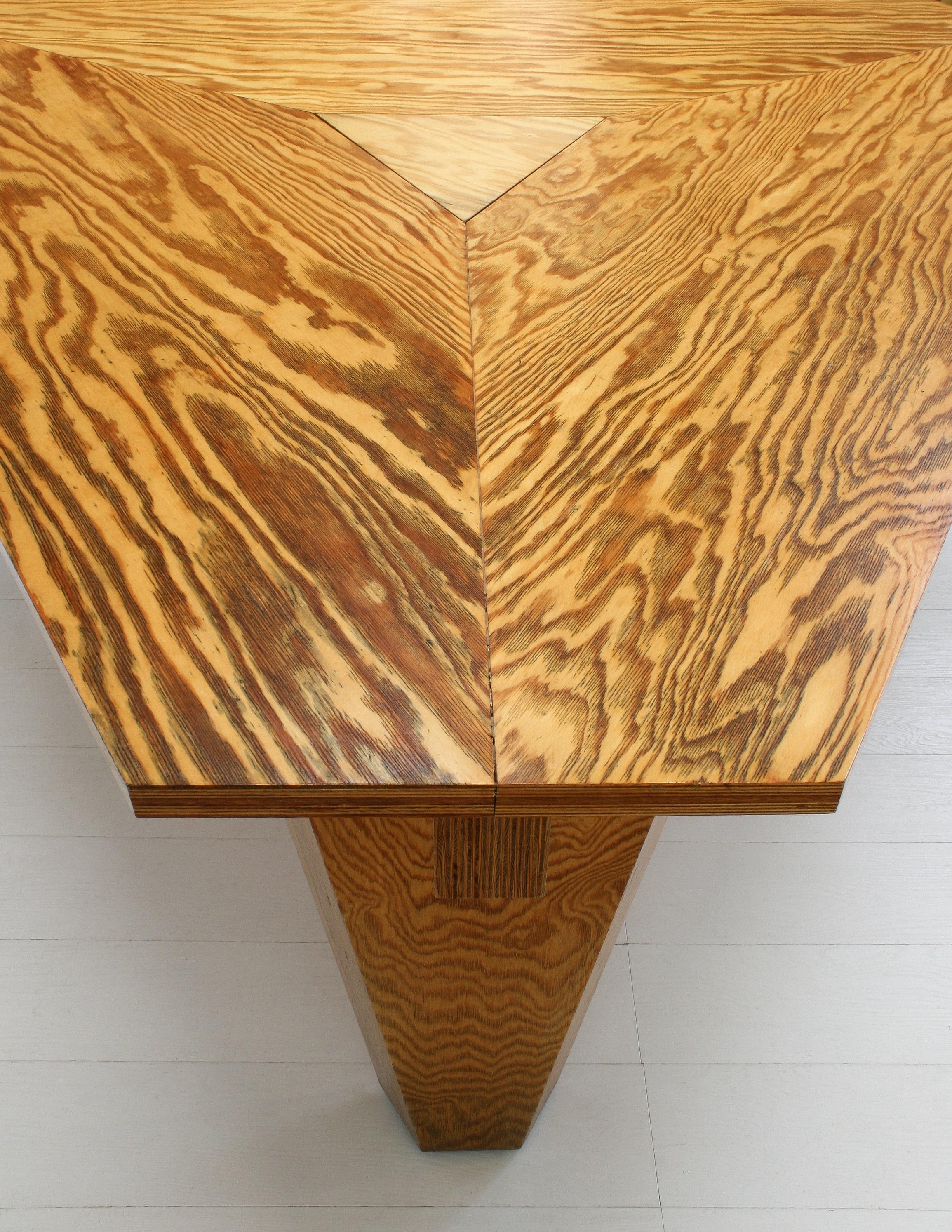 Exceptional Brutalist Oregon Pine Dining Room Set by Arch. Frank Verplanken 1991 For Sale 3