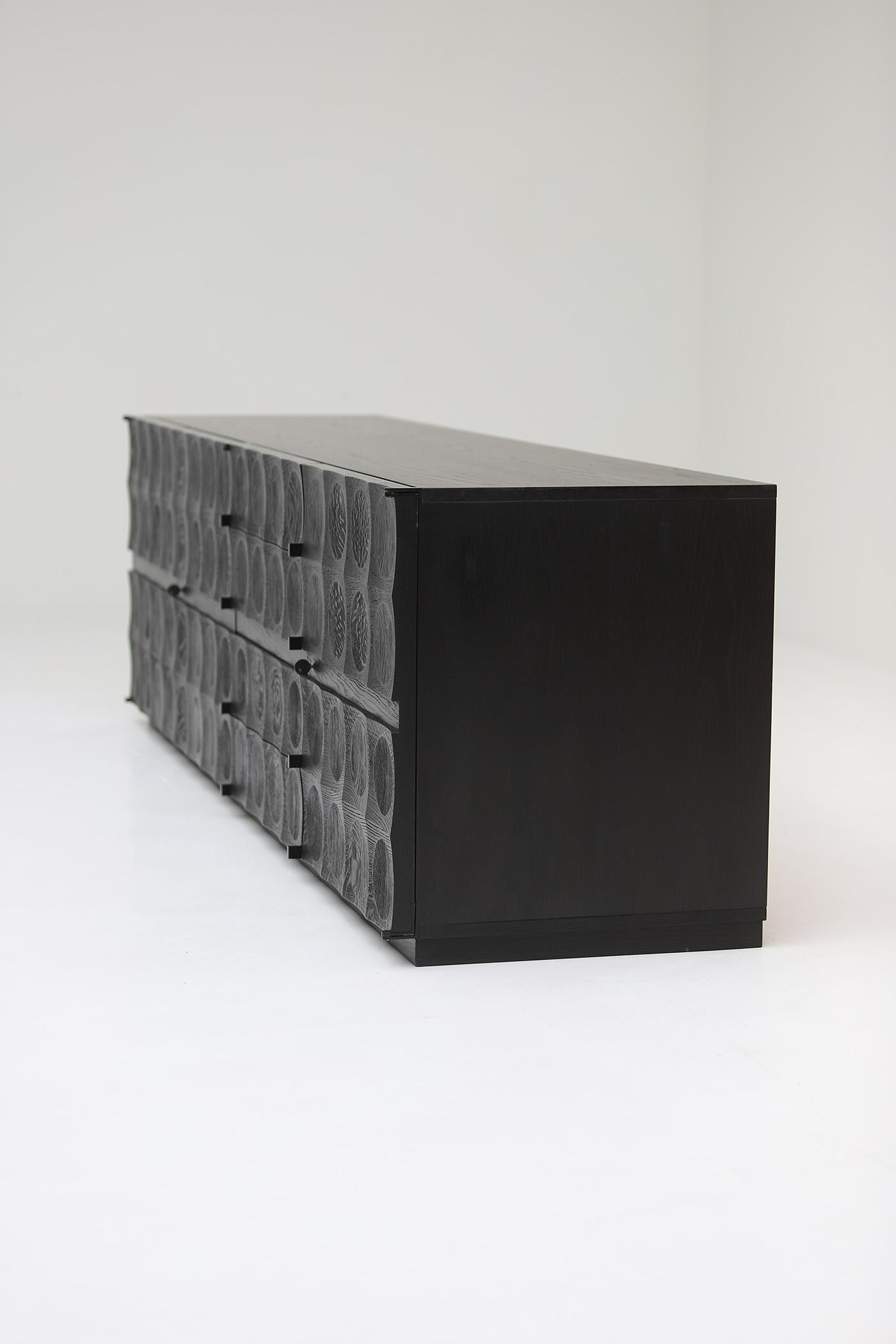 Außergewöhnliches brutalistisches Sideboard von Jean Batenburg MI, Belgien 1960er Jahre im Angebot 6