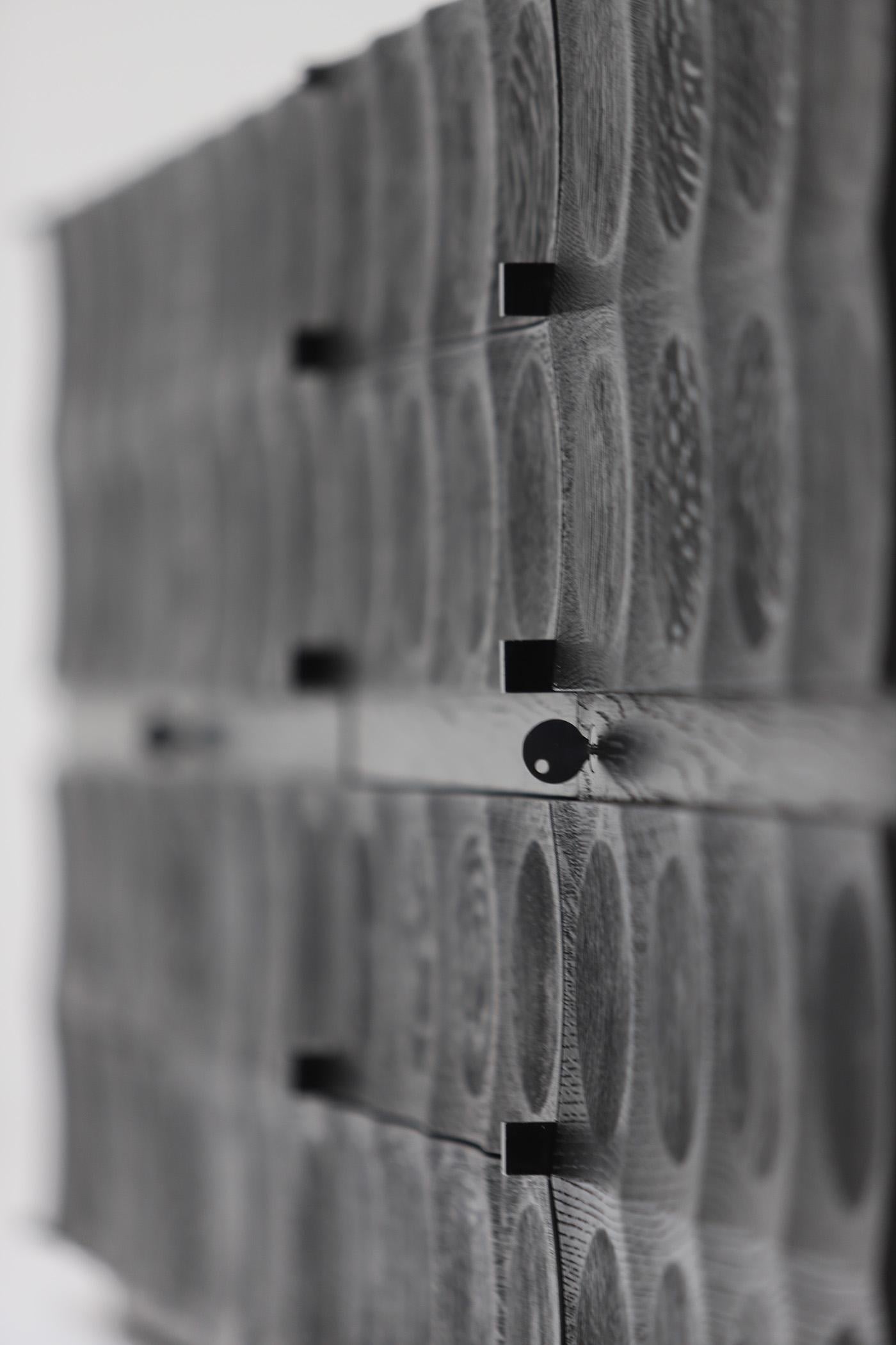 Außergewöhnliches brutalistisches Sideboard von Jean Batenburg MI, Belgien 1960er Jahre im Angebot 7