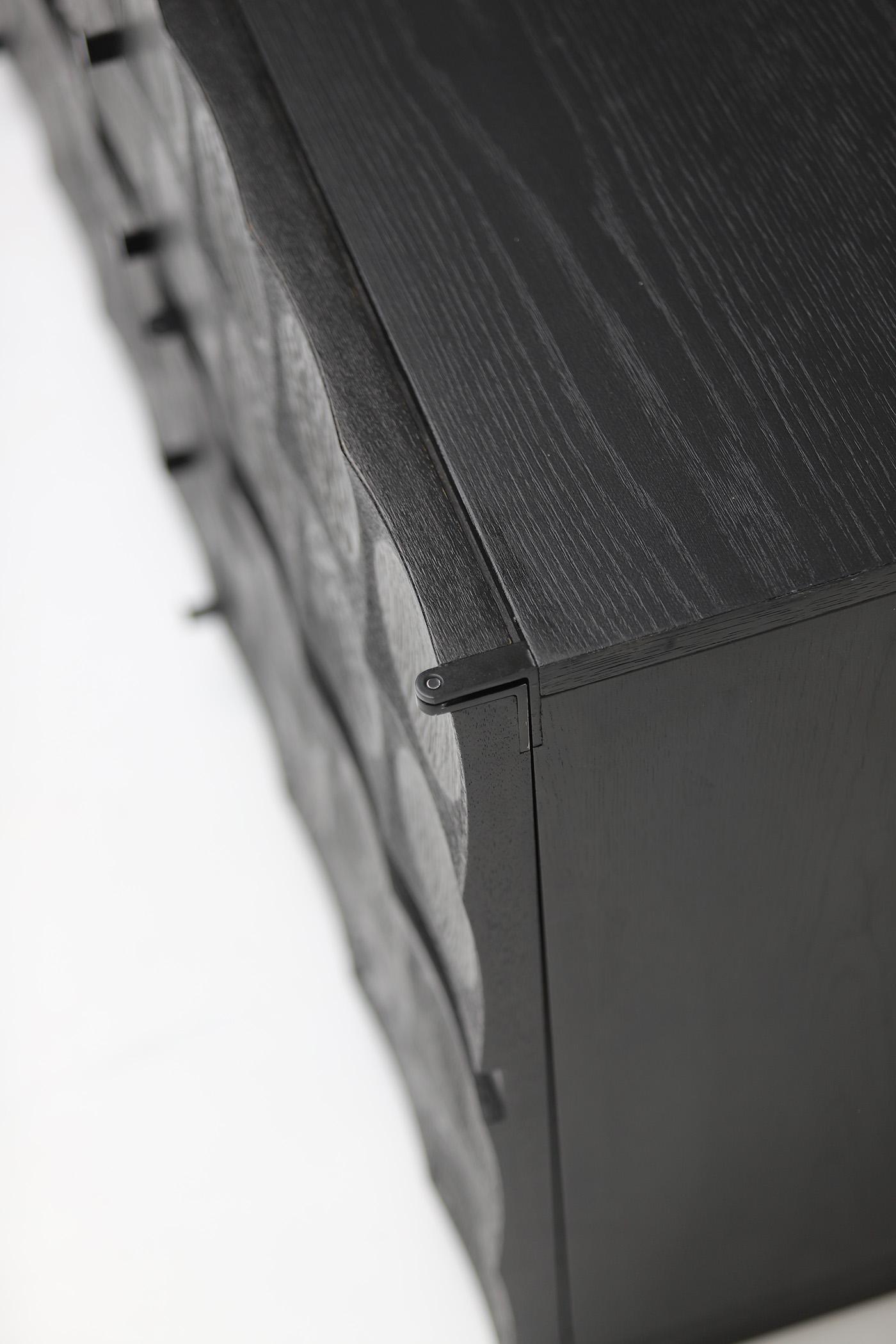 Außergewöhnliches brutalistisches Sideboard von Jean Batenburg MI, Belgien 1960er Jahre im Angebot 8