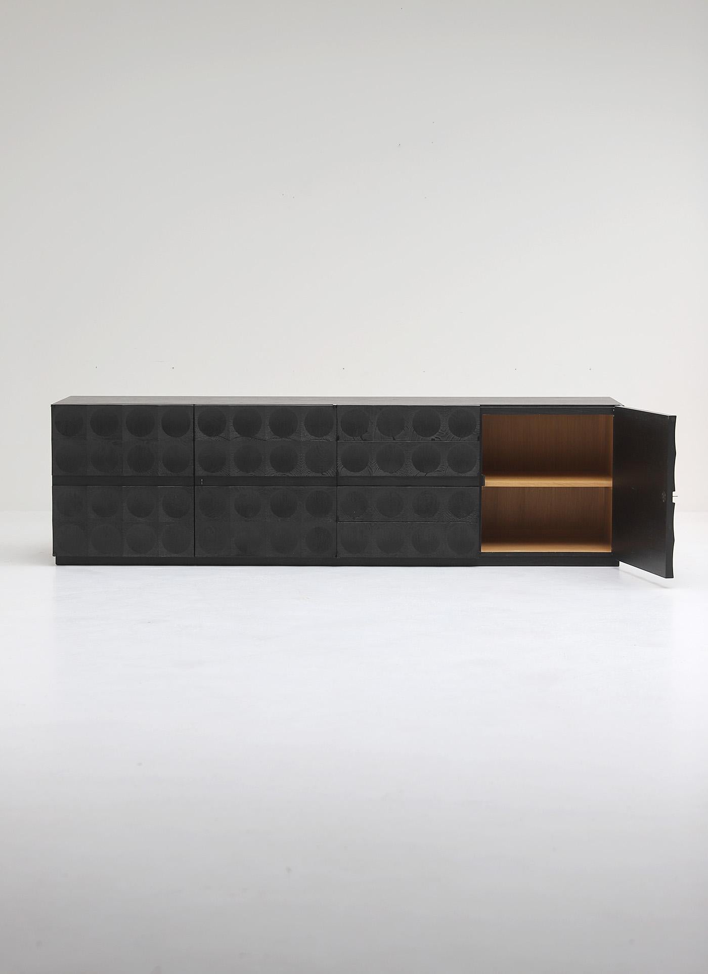 Außergewöhnliches brutalistisches Sideboard von Jean Batenburg MI, Belgien 1960er Jahre im Angebot 1