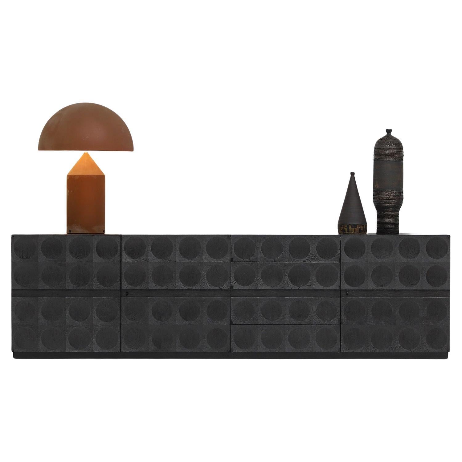 Exceptional brutalist sideboard by Jean Batenburg MI, Belgium 1960s