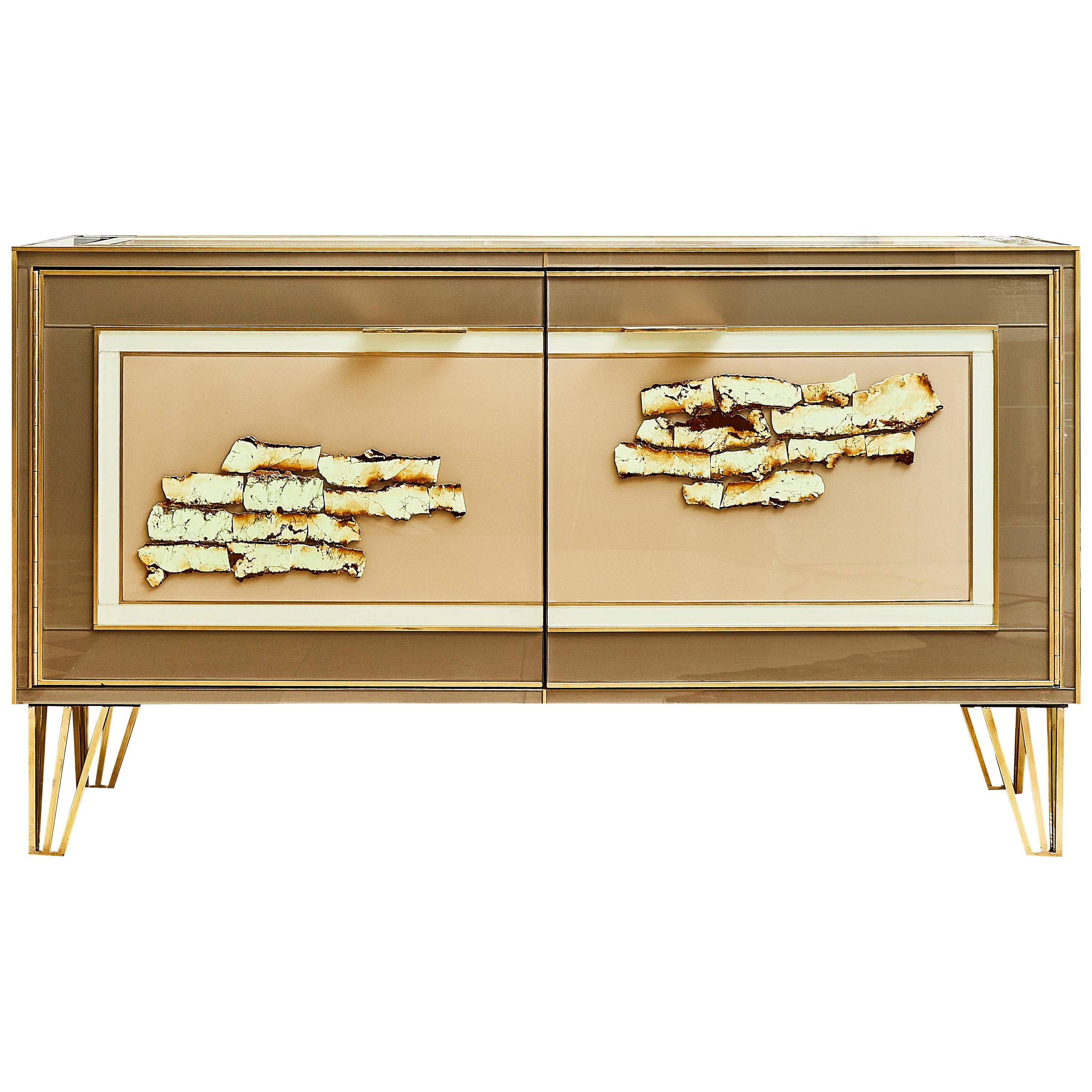Exceptional Cabinet in Tainted Mirror by Studio Glustin