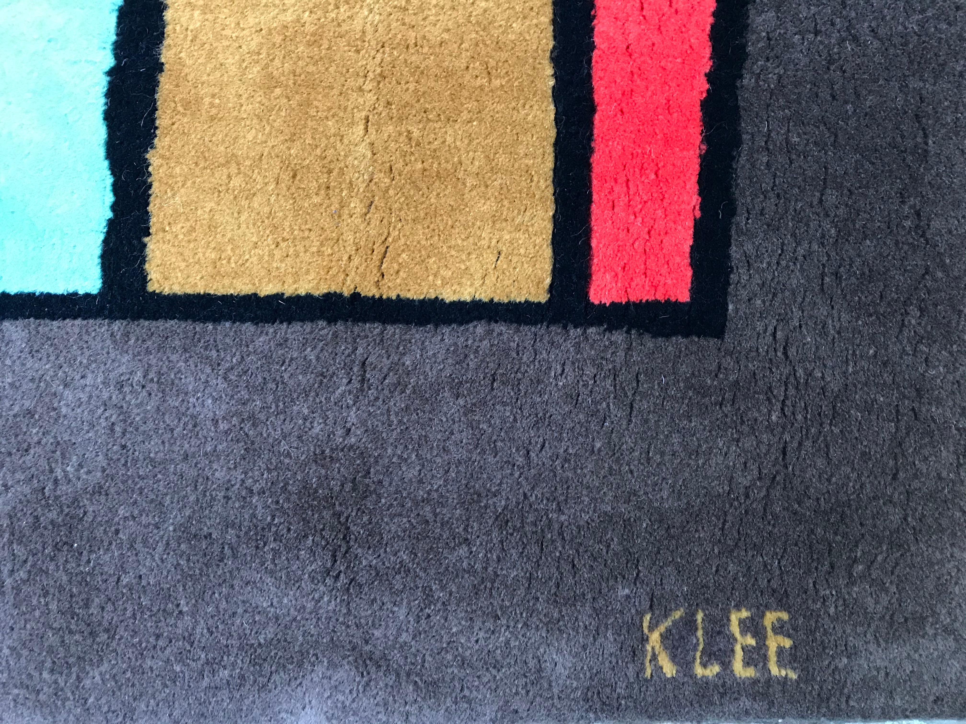Francese Tappeto eccezionale Paul Klee, circa 1970 in vendita