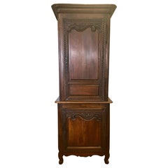 Antique Exceptional Carved French Cabinet Armoire Early 19th Century Wardrobe