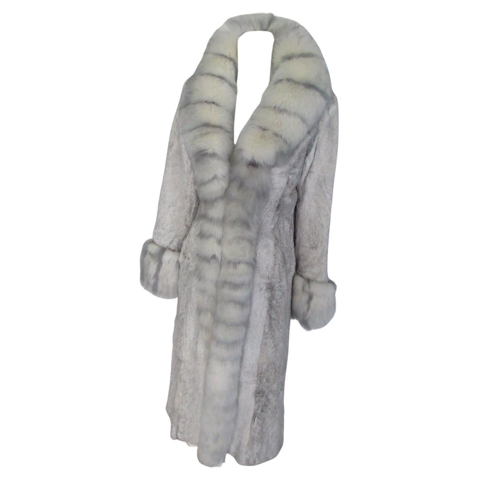 Exceptionnel Chinchilla Fox Sable Fur Coat en vente