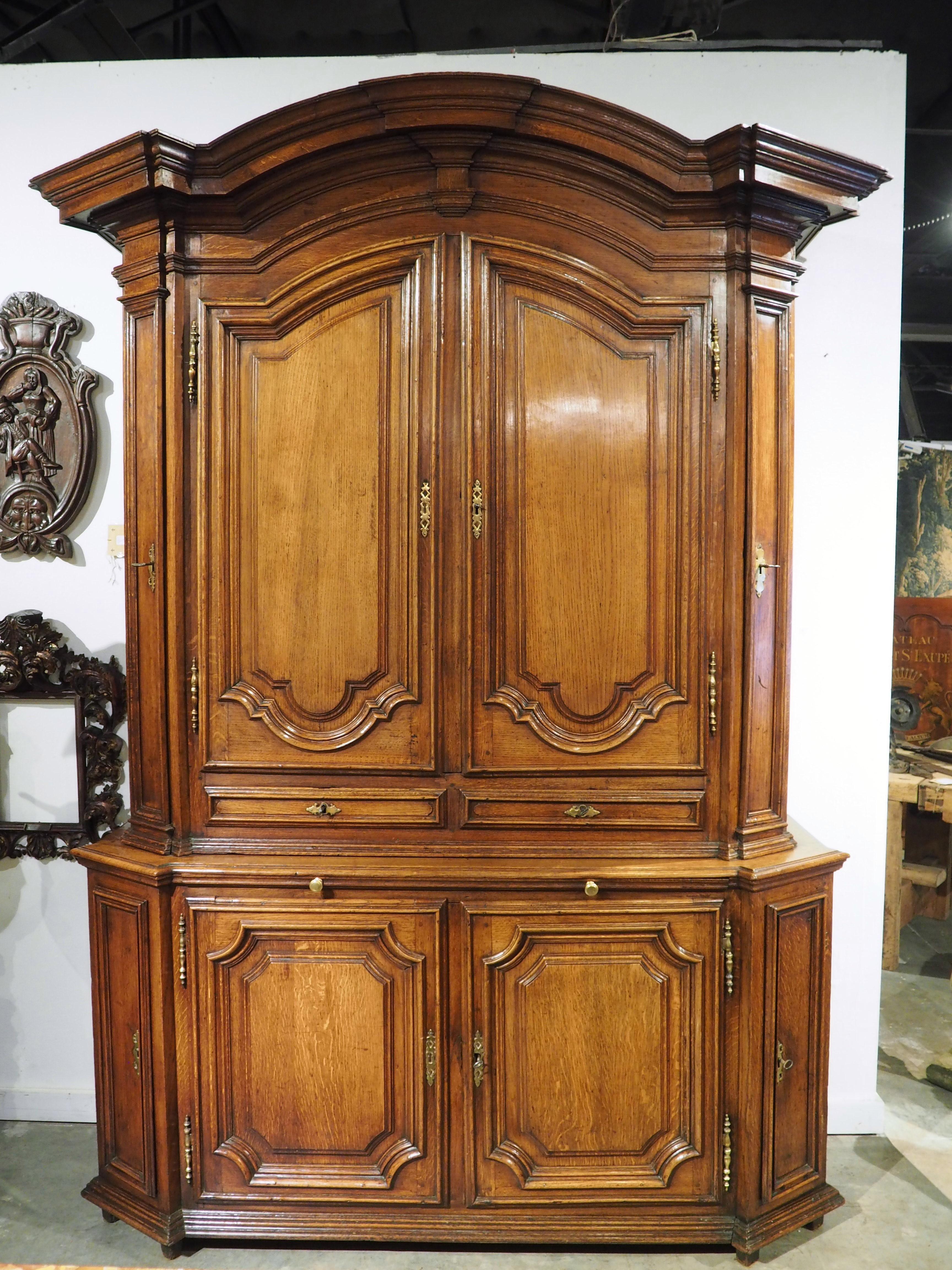 Exceptional Circa 1700 French Oak Buffet Deux Corps For Sale 8