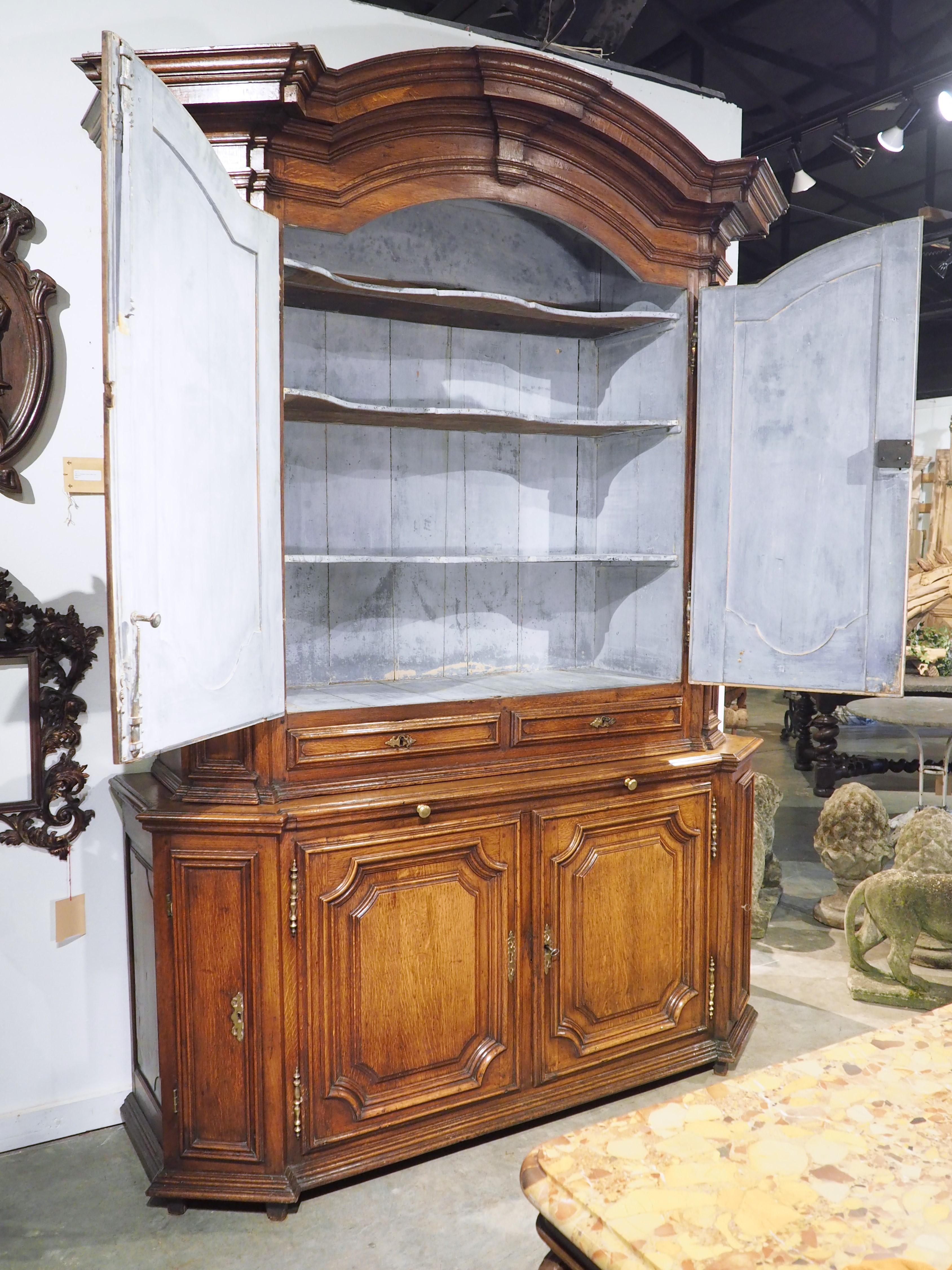 Exceptional Circa 1700 French Oak Buffet Deux Corps For Sale 12