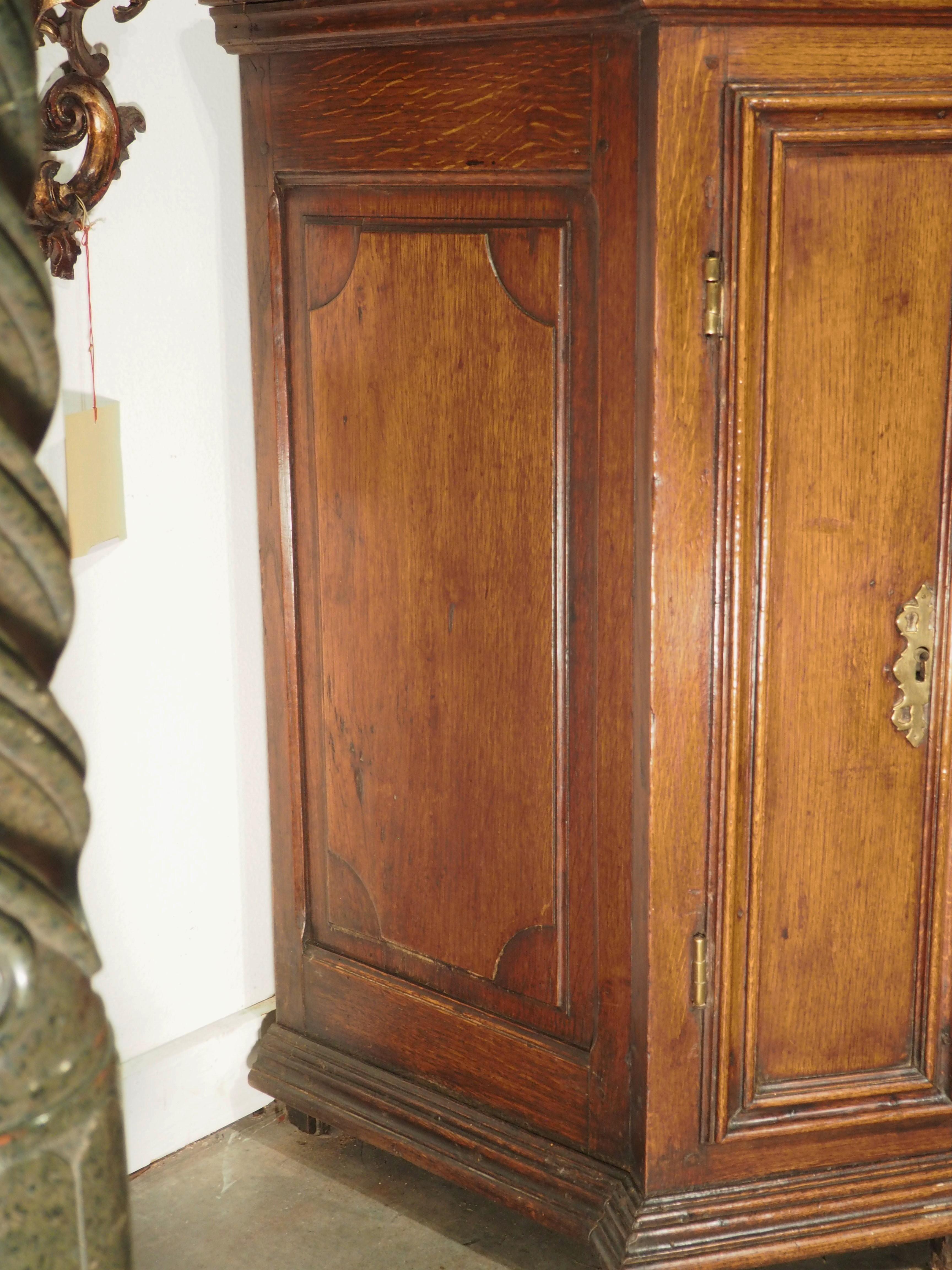 Exceptional Circa 1700 French Oak Buffet Deux Corps In Good Condition For Sale In Dallas, TX