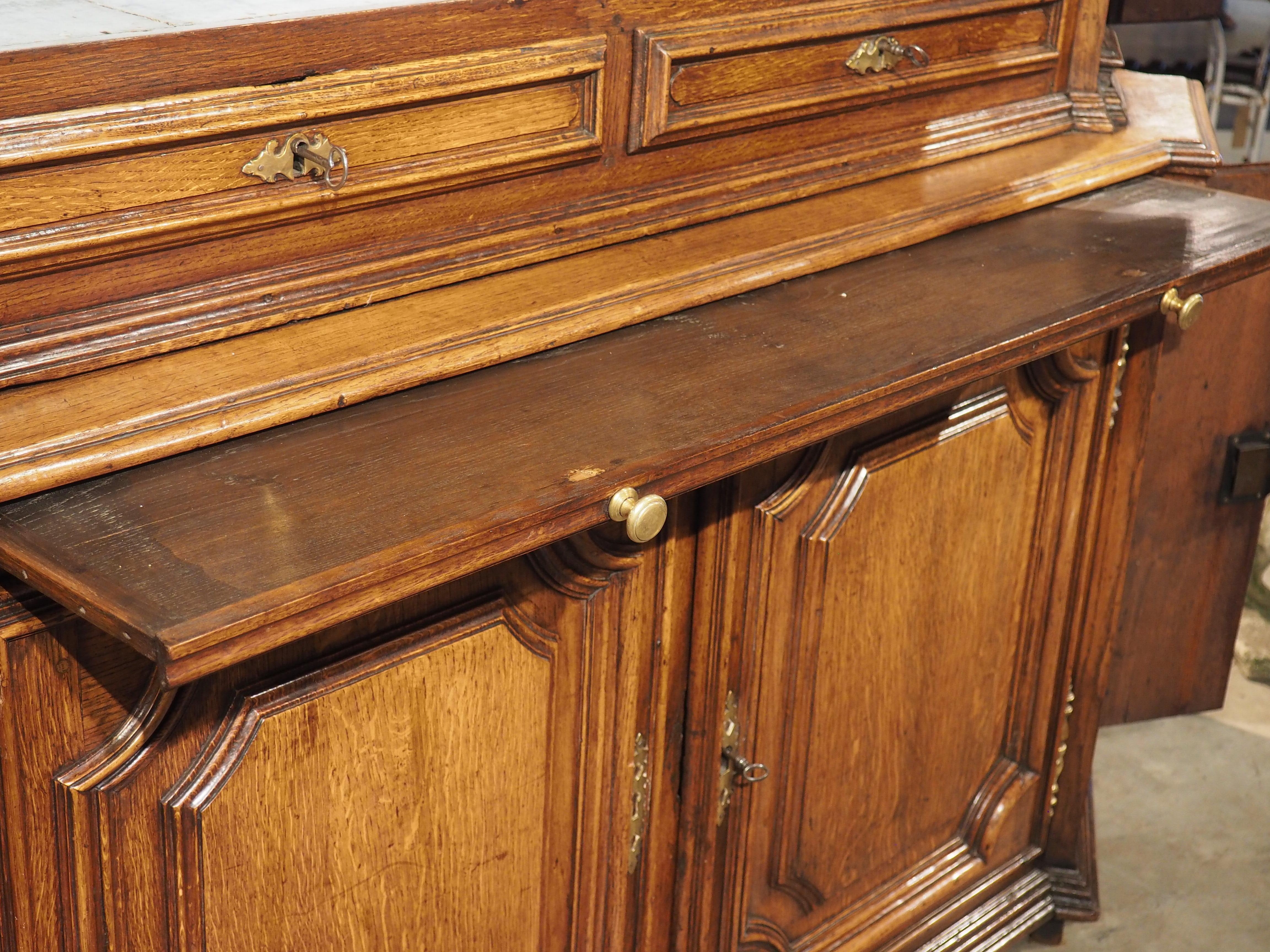 Exceptional Circa 1700 French Oak Buffet Deux Corps For Sale 2