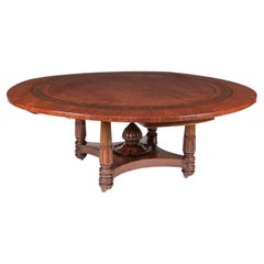 Exceptional Circular Regency Period Mahogany Expanding Dining Table