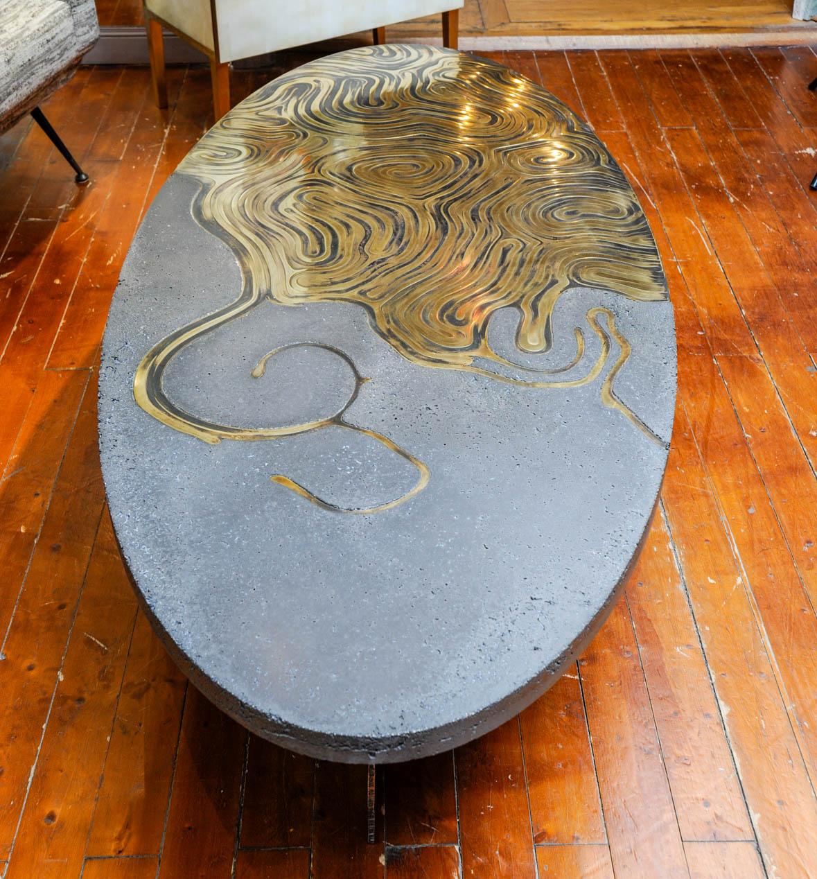 Marquetry Exceptional Coffee Table by Erwan Boulloud