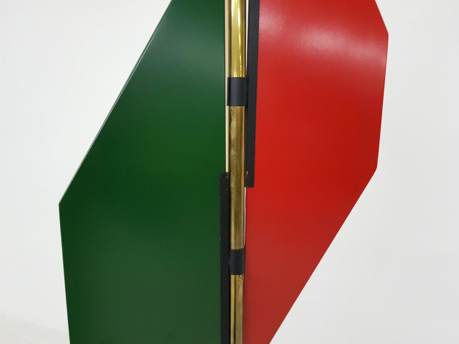 Exceptional Colorful Italian Midcentury Floor Light Attributed to Arredoluce For Sale 7