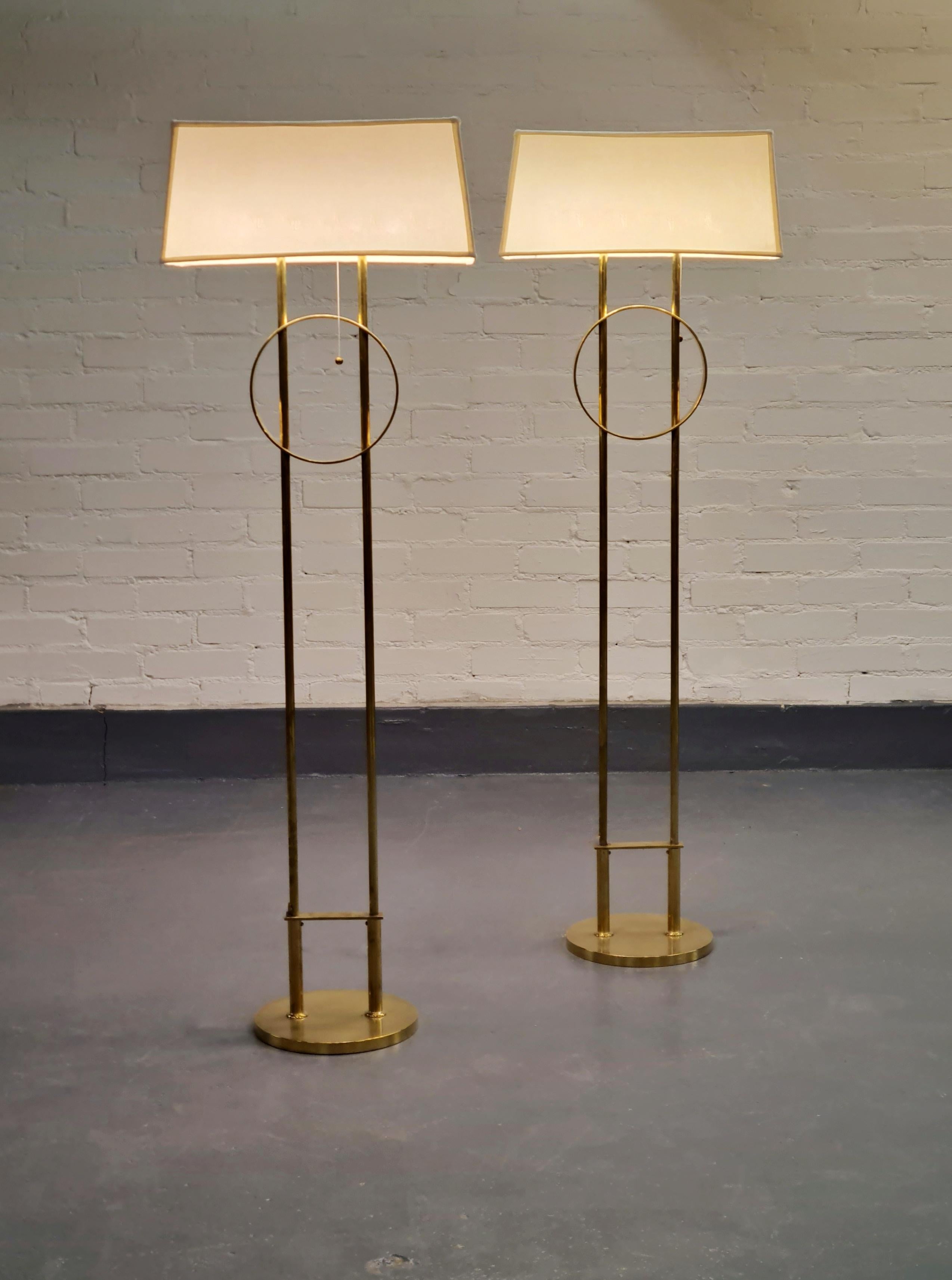 Exceptional Commissioned Floor Lamps by Paavo Tynell, Taito For Sale 1