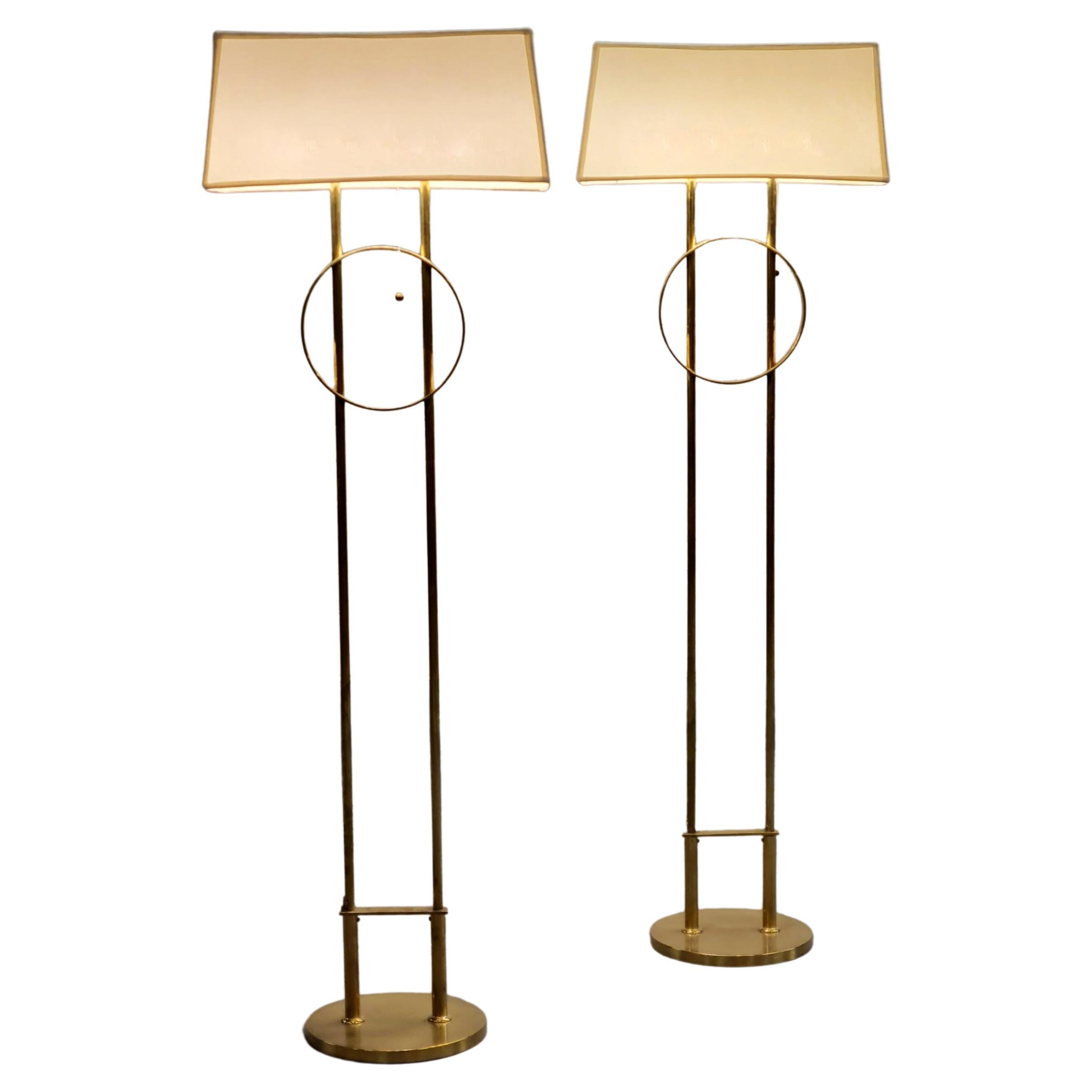 Exceptional Commissioned Floor Lamps by Paavo Tynell, Taito