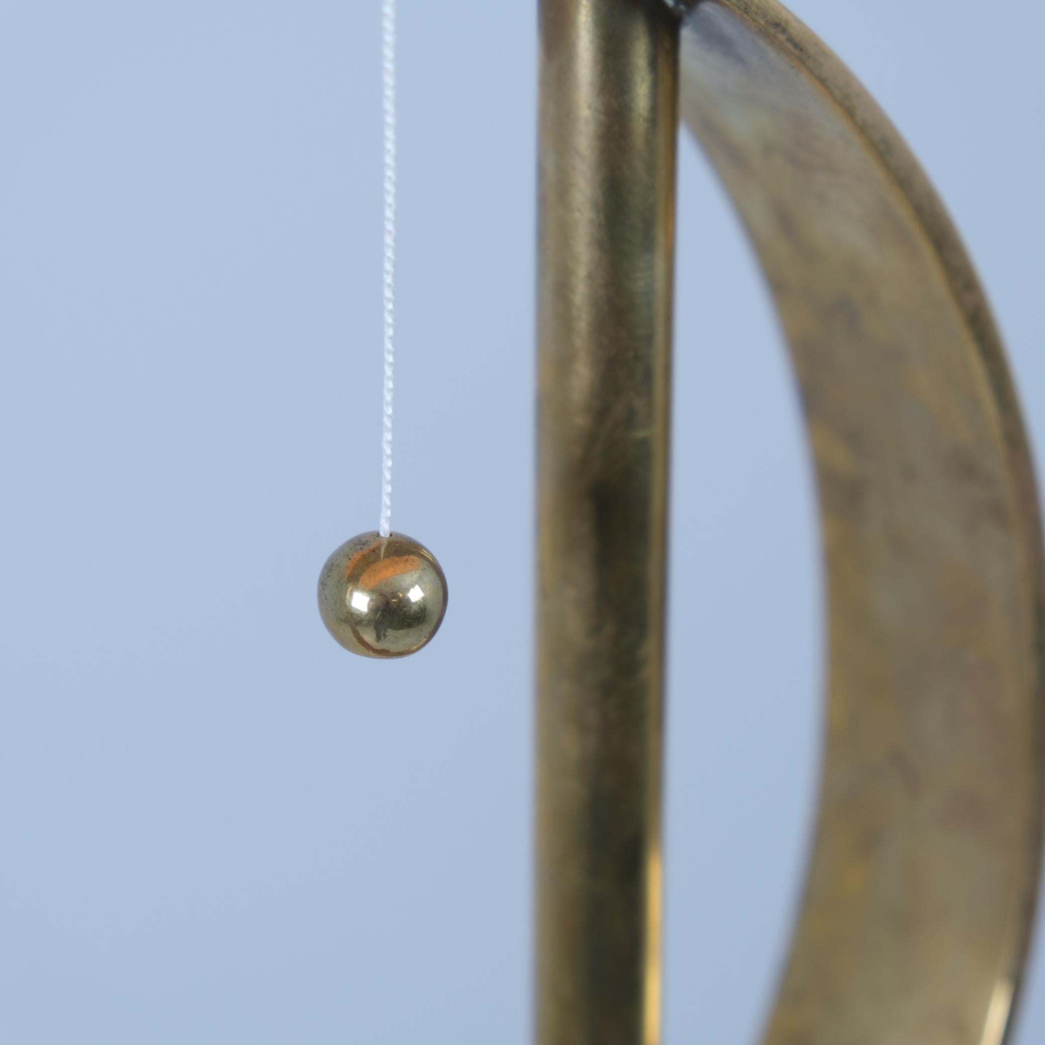 Metal Exceptional Commissioned 'HOK' Paavo Tynell Floor Lamp in Brass, Taito 1948 For Sale